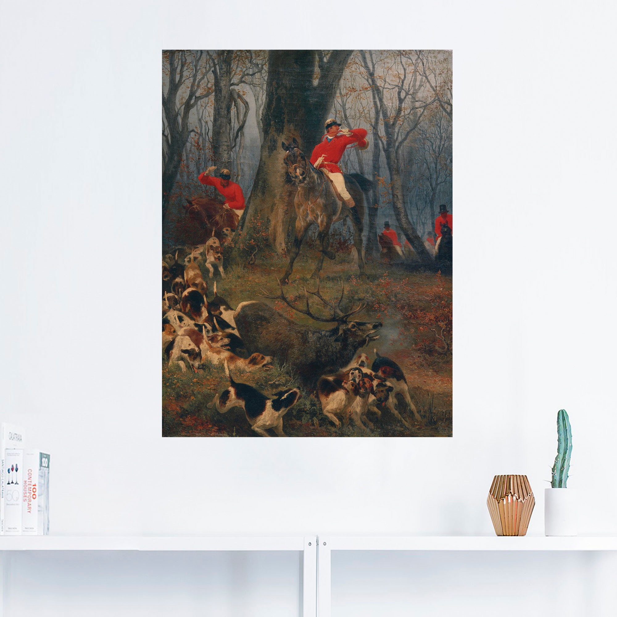 Artland Wandbild »Parforcejagd«, Reitbilder, (1 St.), als Alubild, Leinwandbild, Wandaufkleber oder Poster in versch. Größen