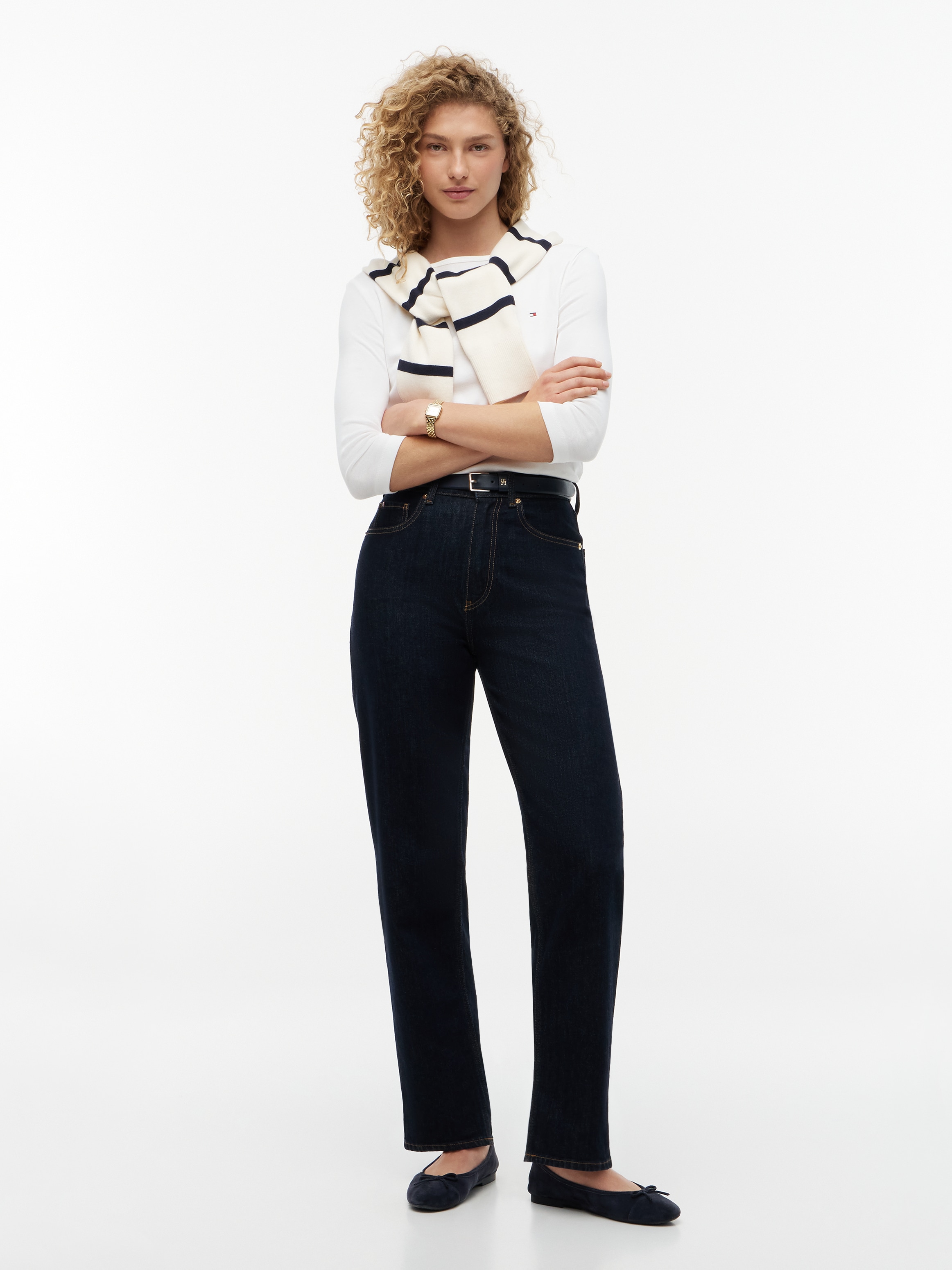 Tommy Hilfiger 3/4-Arm-Shirt »NEW CODY BOAT-NECK« Baumwolle, U-Boot-Ausschnitt, Slim Fit