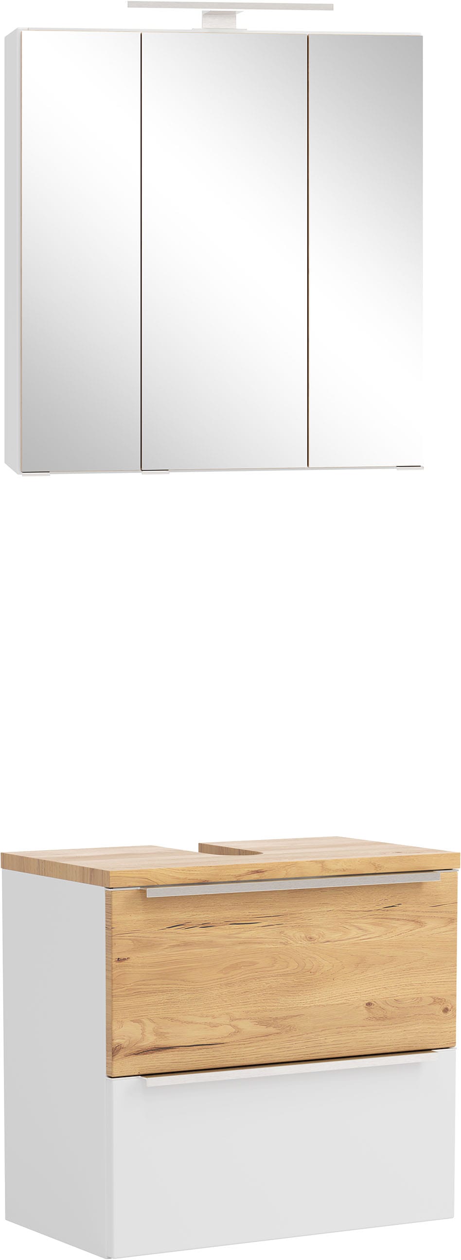 welltime Badmöbel-Set "TRIENT, Set: Spiegelschrank und Unterbeckenschrank" 2 Stk. tlg.