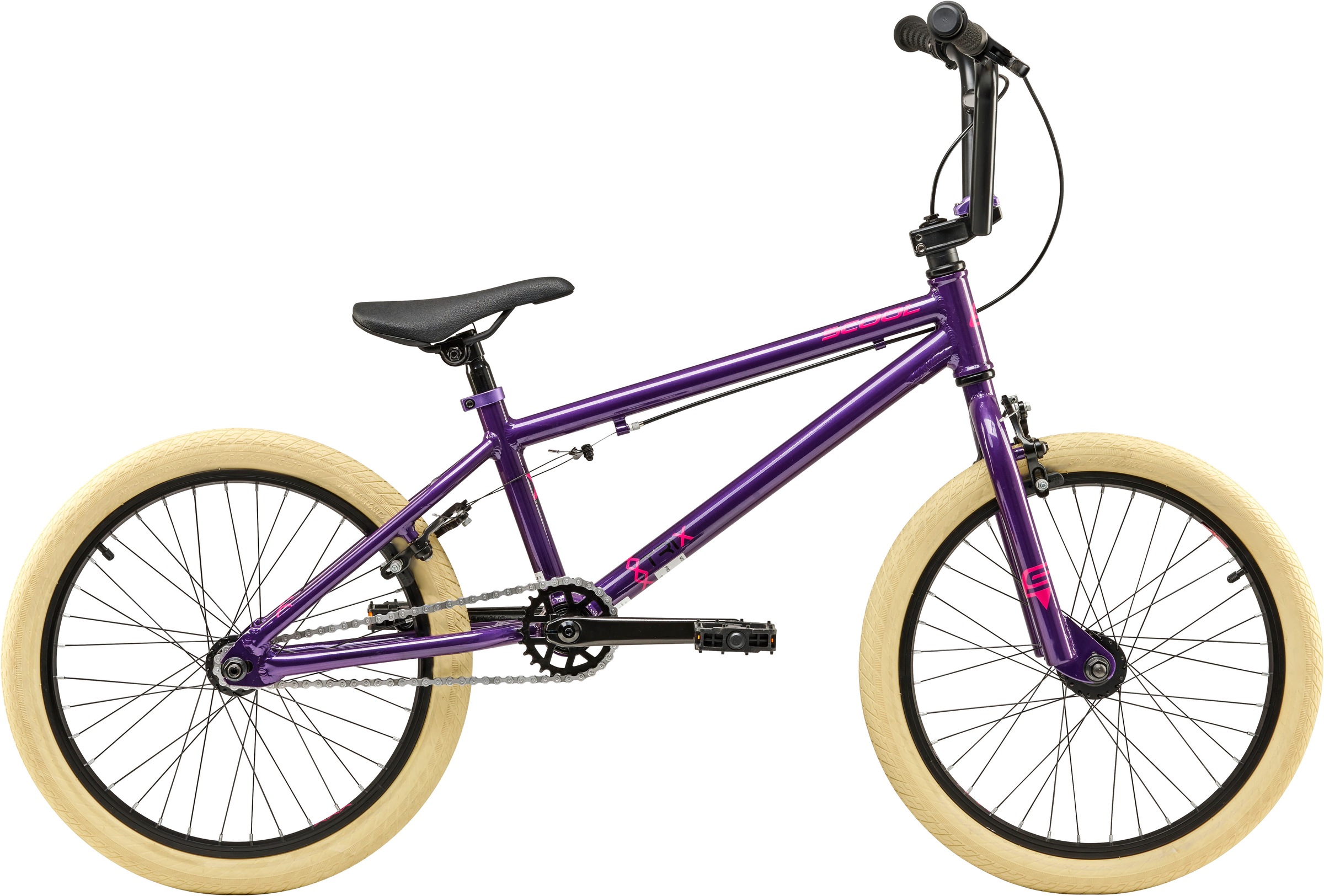 S’COOL Jugendfahrrad "SCOOL XtriX 40-1S - Purple/Fuchsia" 1 Gang ohne Schaltung Axle-Pegs