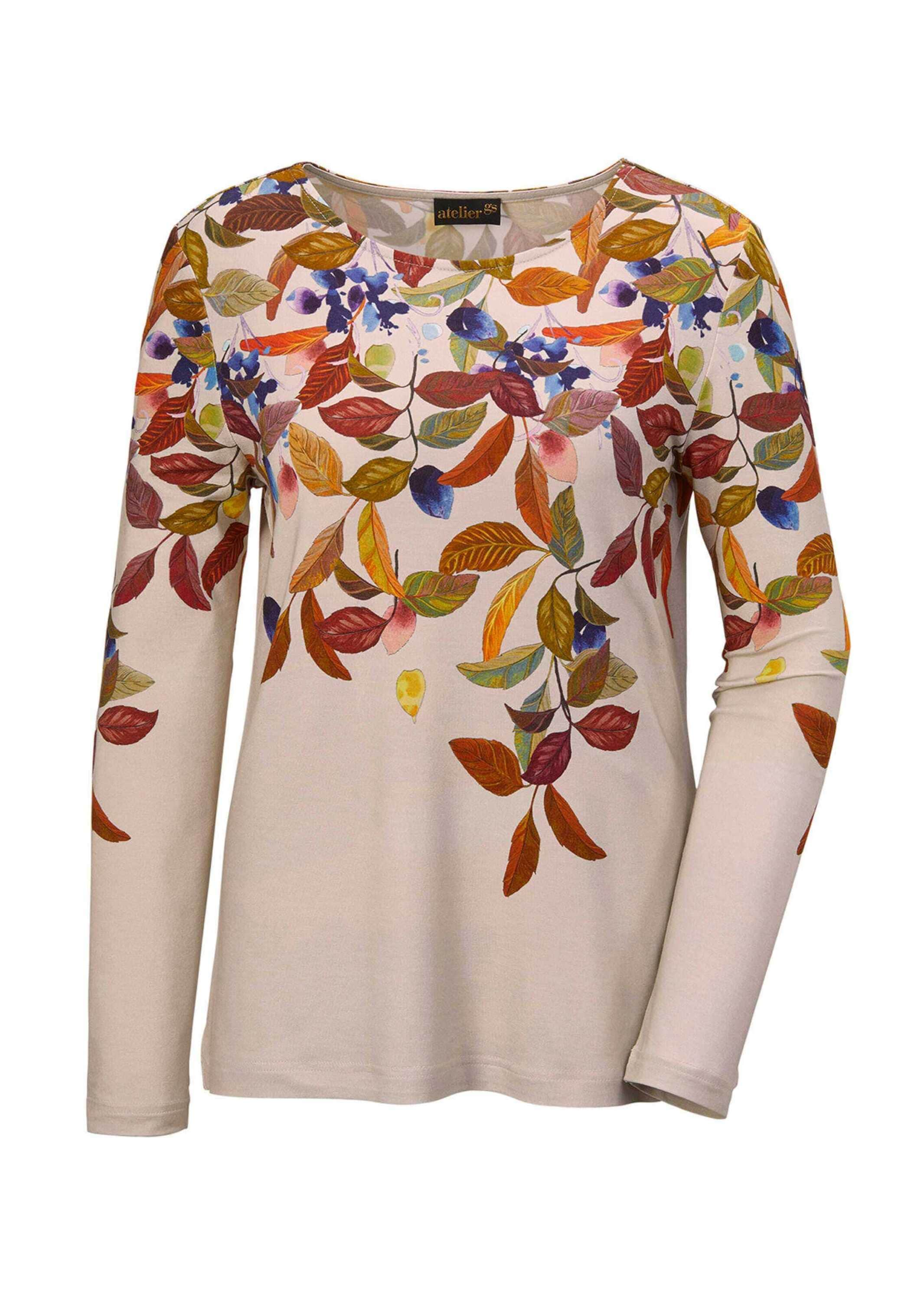 GOLDNER Longpullover "Kurzgröße Bezauberndes Druckshirt mit Motivdruck" Ohn günstig online kaufen