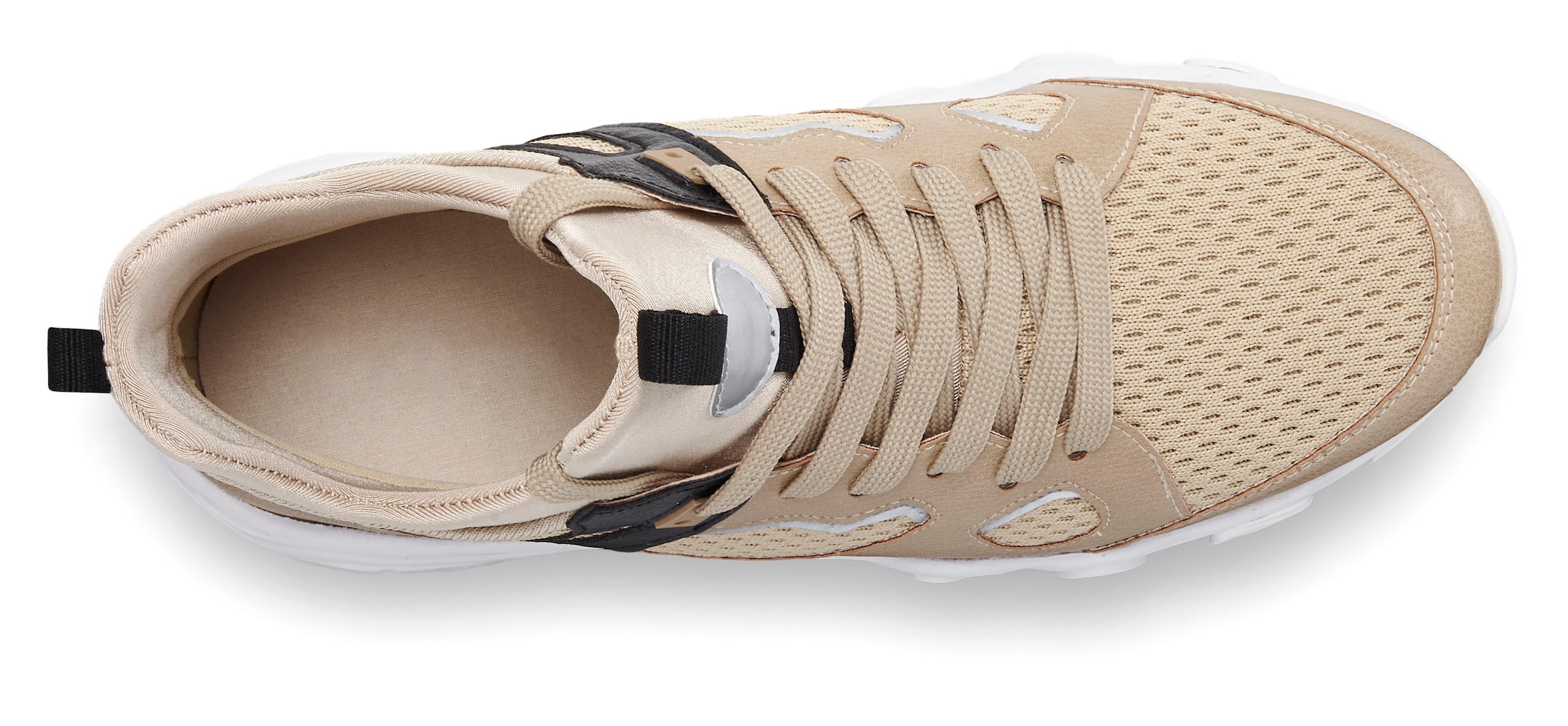 John Devin Sneaker »Schnürschuh«, mit Mesh-Einsatz, Freizeitschuh, Halbschuh, Schnürhalbschuh VEGAN