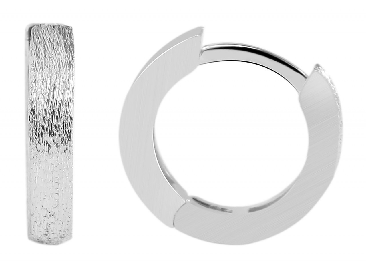 Paar Creolen ADELIA´S "Damen Creolen aus mattem 925 Sterling Silber Ø 7 mm", silber, Ohrringe, Damen, Damen, Silber 925 (Sterlingsilber)