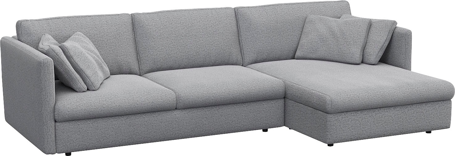 FLEXLUX Ecksofa »Lovane«, Weich & anschmiegsam, große Sitztiefe auf Kaltschaum, Dekokissen inkl.