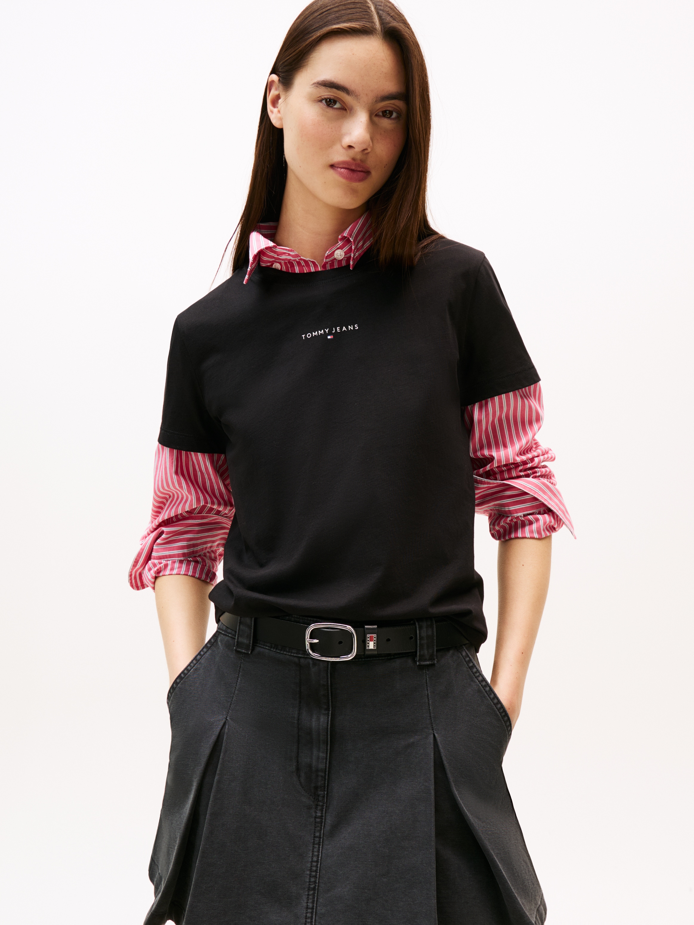 Tommy Jeans Kurzarmshirt "TJW REG LINEAR SS TEE" günstig online kaufen