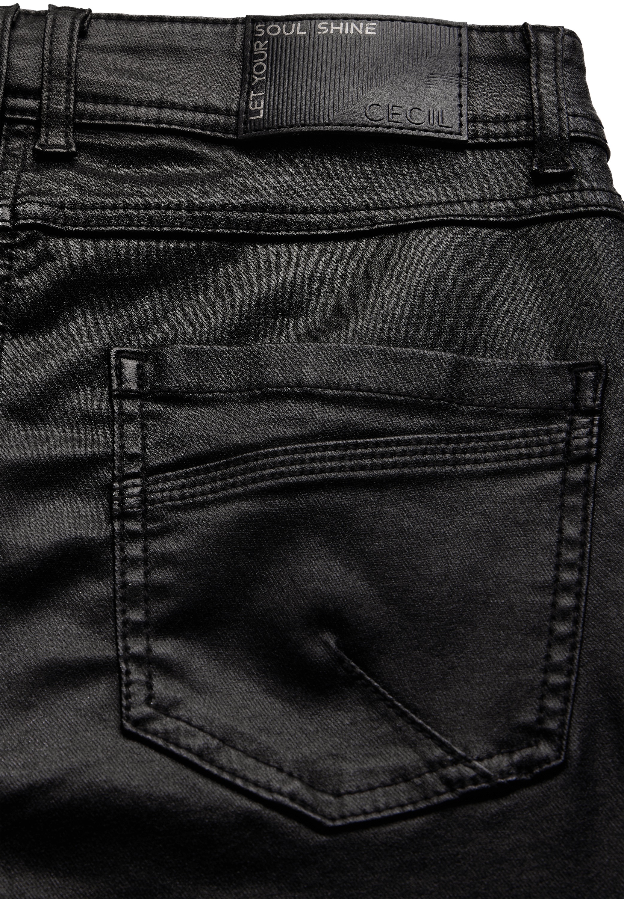 STREET ONE Lederimitathose, 5-Pocket-Style