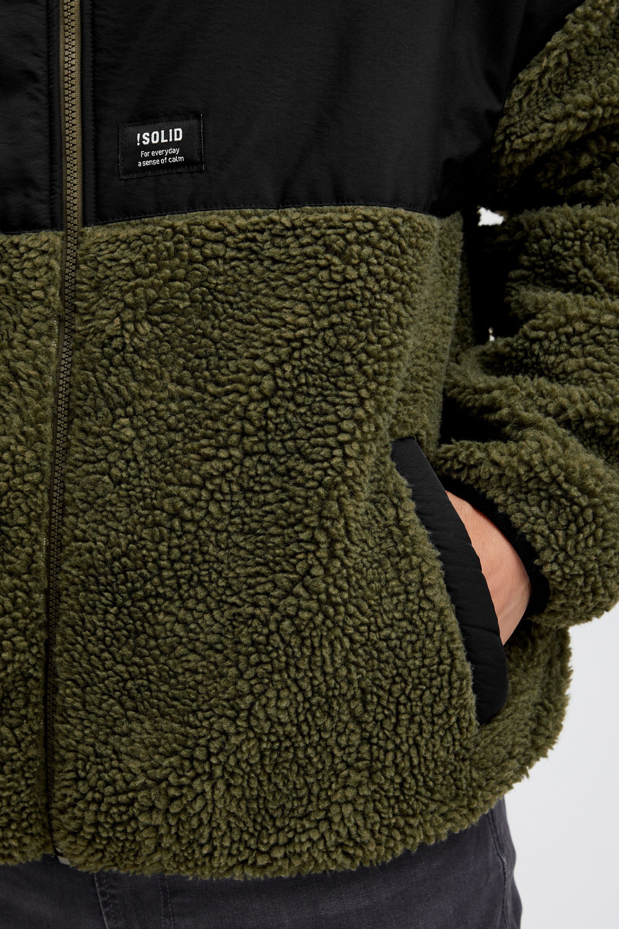!Solid Fellimitatjacke »Fellimitatjacke SDMark«, mit Kapuze