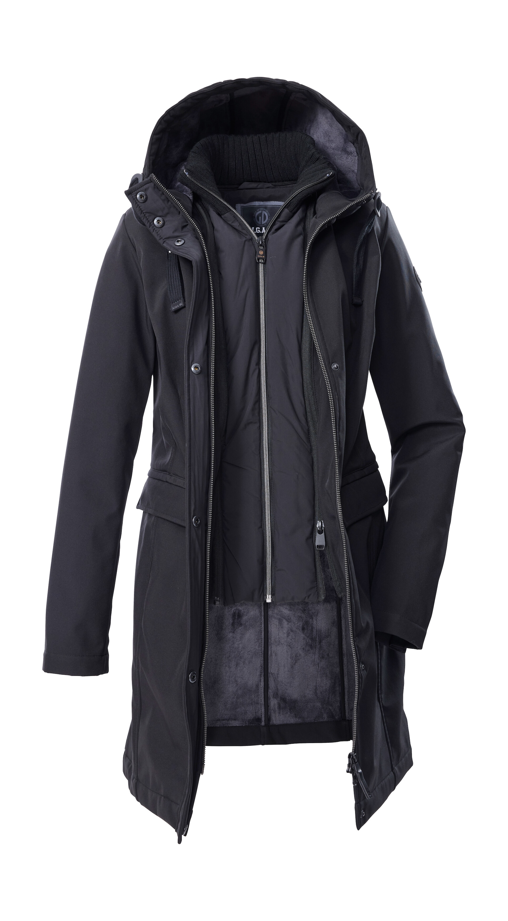 G.I.G.A. DX by killtec Softshellparka »GW 79 WMN SFTSHLL PRK«, Damen Softshellparka: wasserabweisend, atmungsaktiv, PFAs-frei
