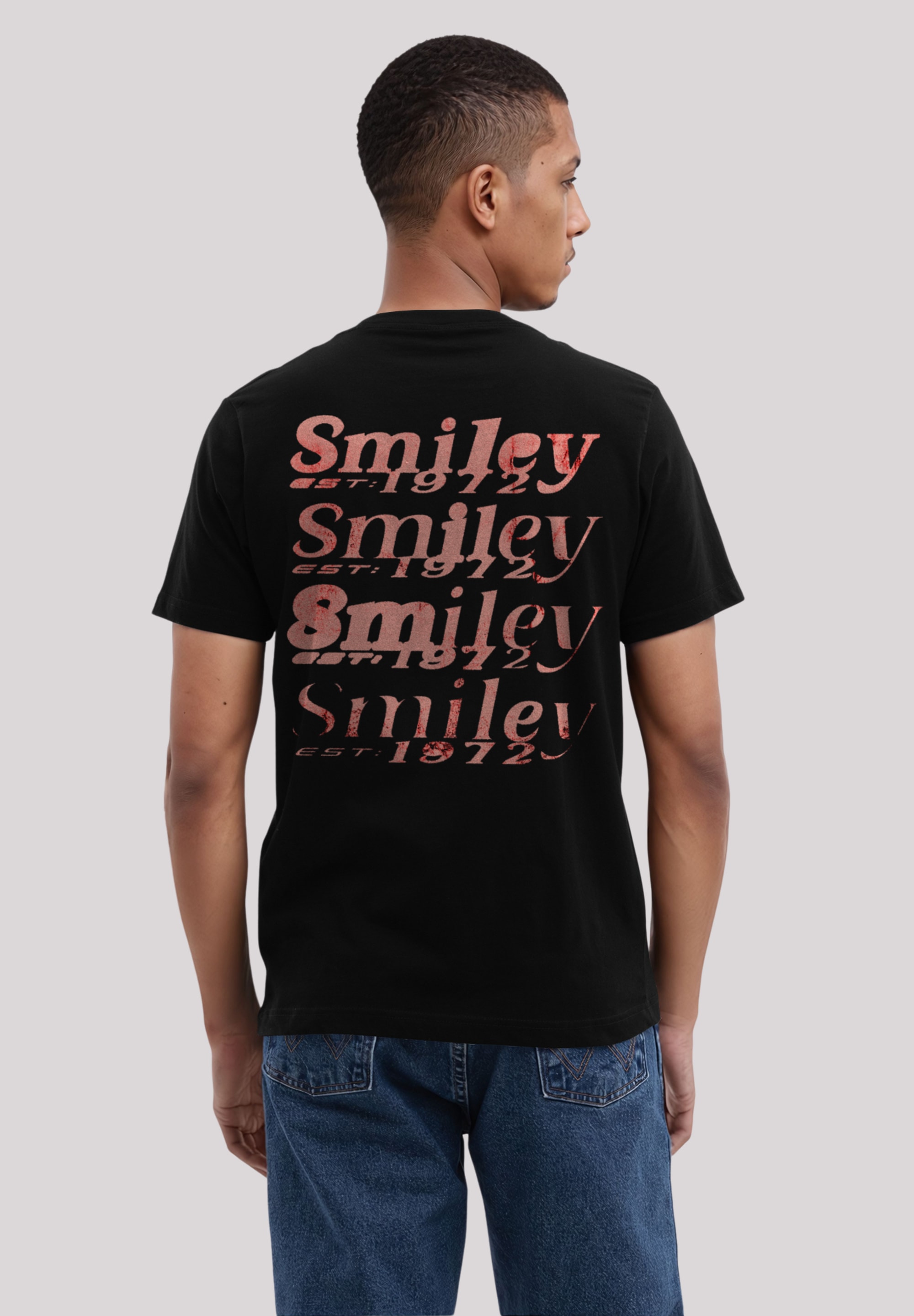 F4NT4STIC T-Shirt »Smiley Originals Rave Streetwear Orange«, Premium Qualität