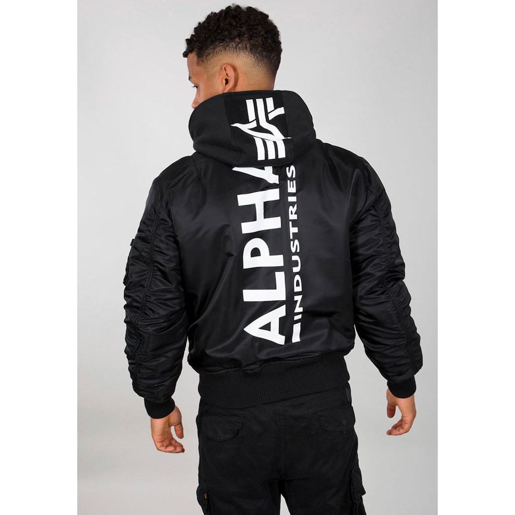 Alpha Industries Bomberjacke »MA-1 ZH Back Print«, mit Kapuze