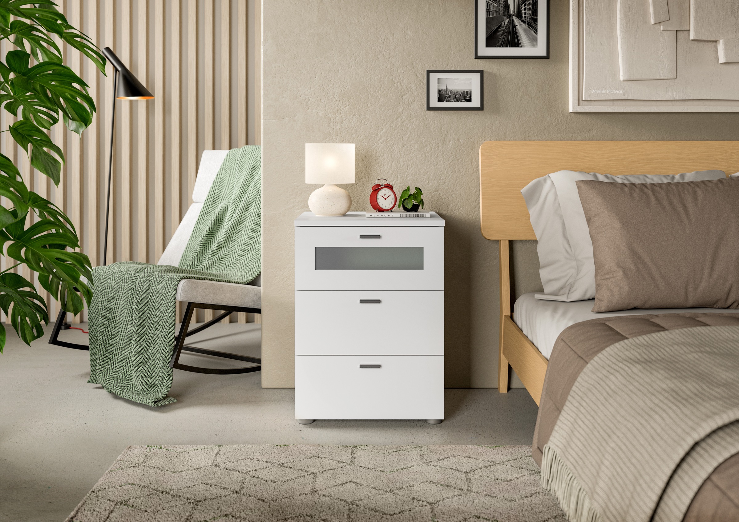 Home affaire Kommode "Onex, Breite 45 cm, mit Glasfront im Schubkasten,viel günstig online kaufen