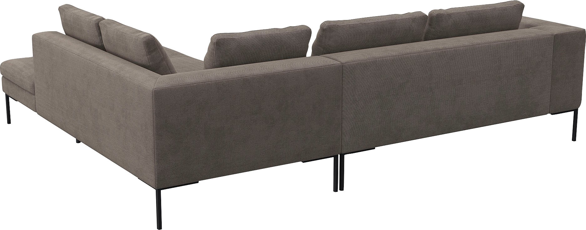 FLEXLUX Ecksofa »Loano, superbequemer Sitzkomfort durch Kaltschaum im Sitz«, modernes Sofa, frei im Raum stellbar, lose Kissen, L-Form