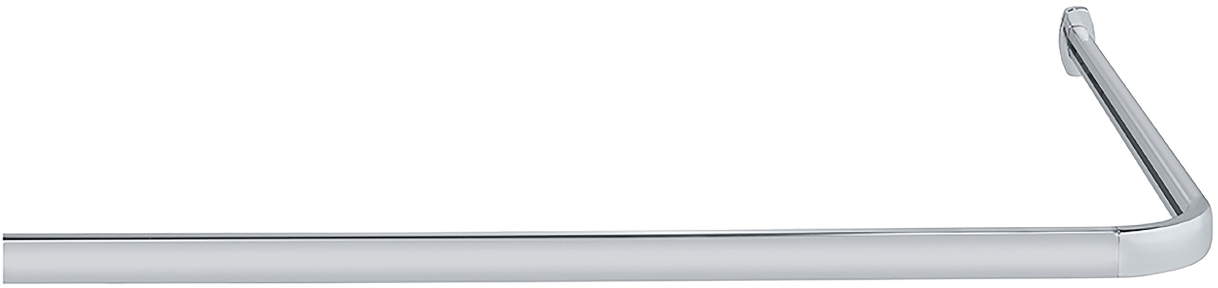 WENKO Winkelstange »Modell Era« Winkelschiene aus Aluminium für Duschvorhänge, inkl. 16 Spezialgleiter