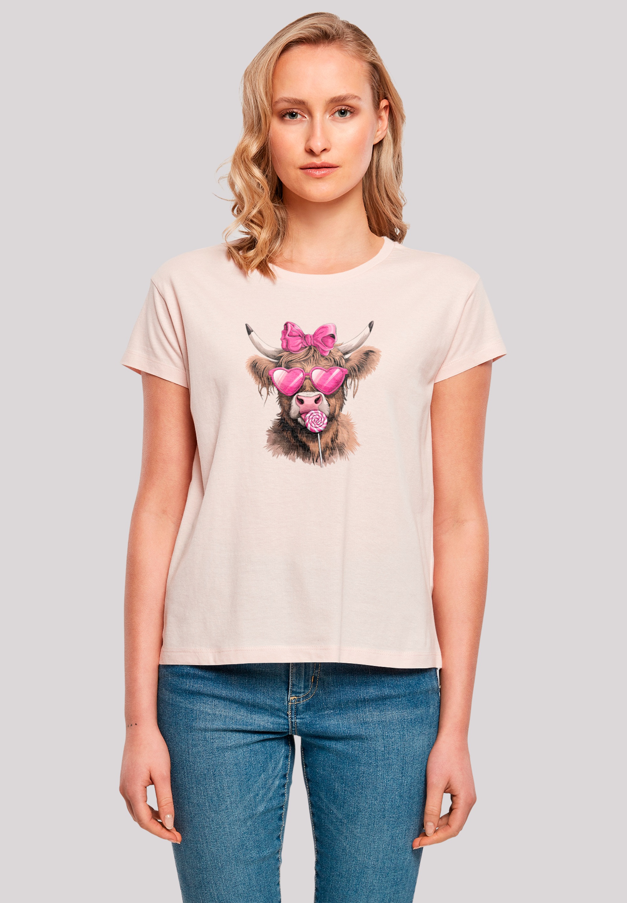 F4NT4STIC Marškinėliai »Highland Cow Valentinsta...