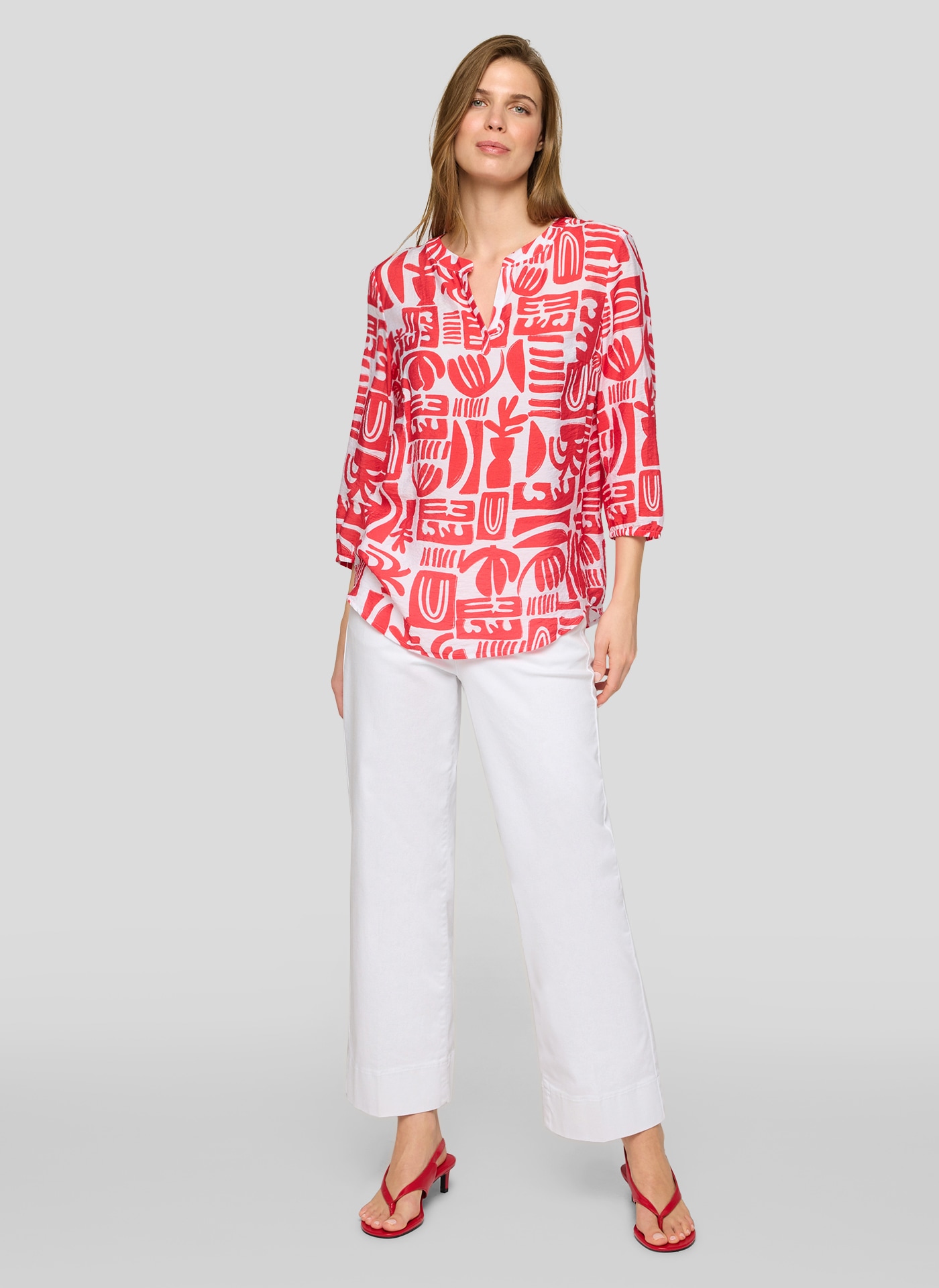 Rabe Klassische Bluse mit All-Over Print
