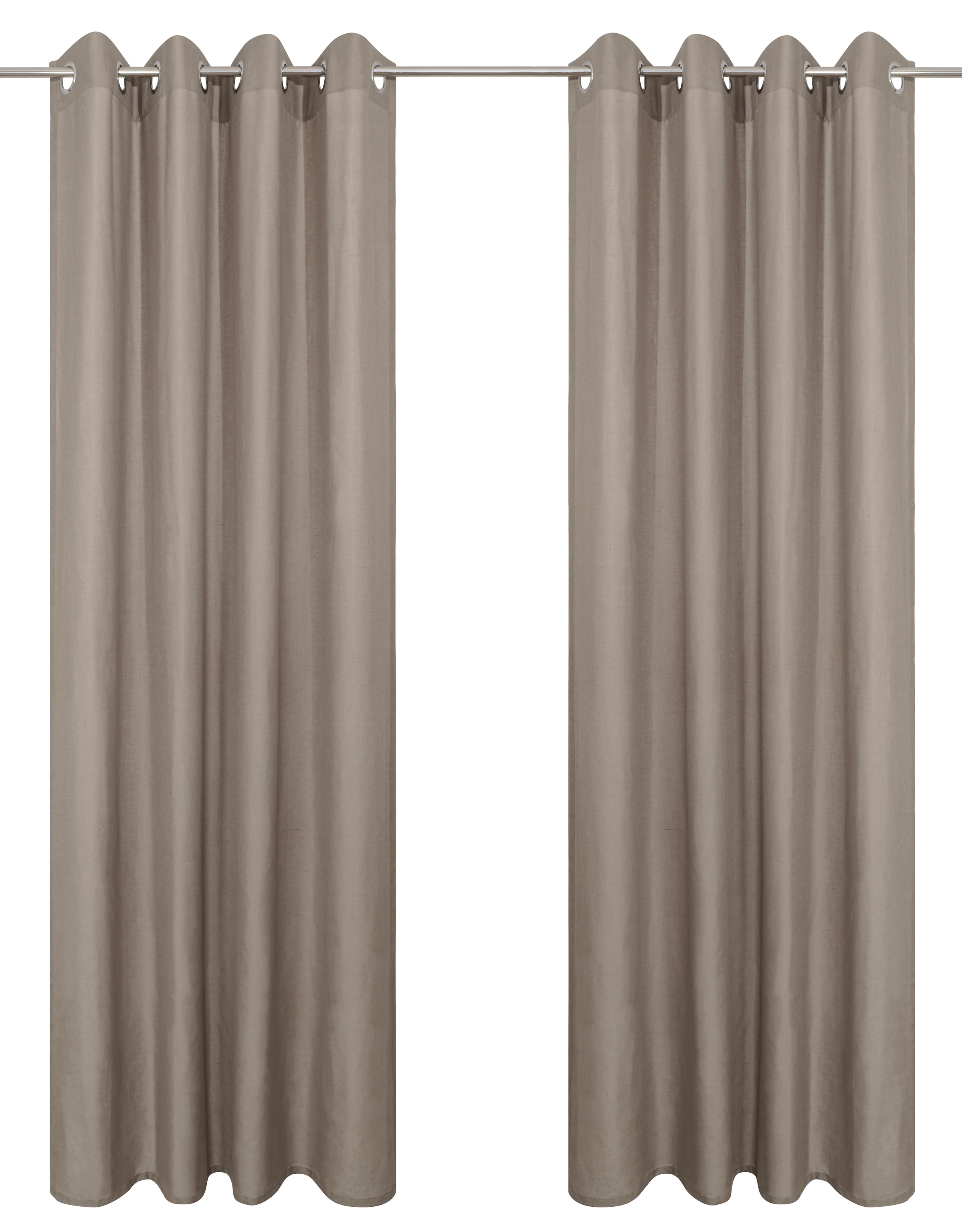 OTTO home Gardine »Rudy, 1 Stück, Halbtransparent« Ösen 1 Stk. tlg. Halbtransparent, Leinenlook, Polyester-Leinen-Mischung