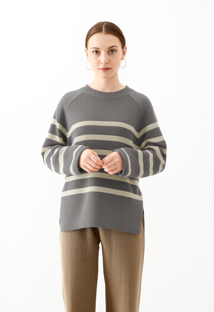 Noisy may Rundhalspullover "NMFIFI L/S O-NECK TUNIC KNIT FWD NOOS" mit All- günstig online kaufen