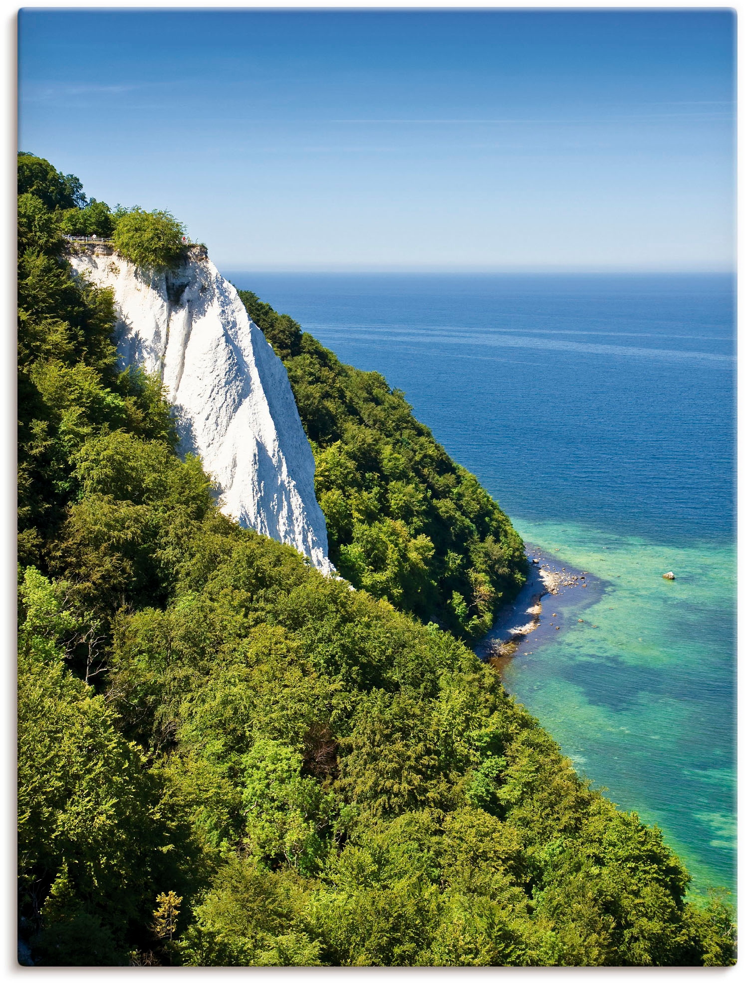 Artland Leinwandbild "Kreidefelsen Insel Rügen I", Küste, (1 St.), auf Keilrahmen gespannt