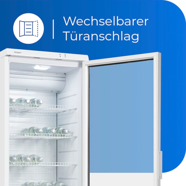 exquisit Getränkekühlschrank »GKS350-1-GT-280D«, GKS350-1-GT-280D weiss,  173 cm hoch, 60 cm breit | BAUR