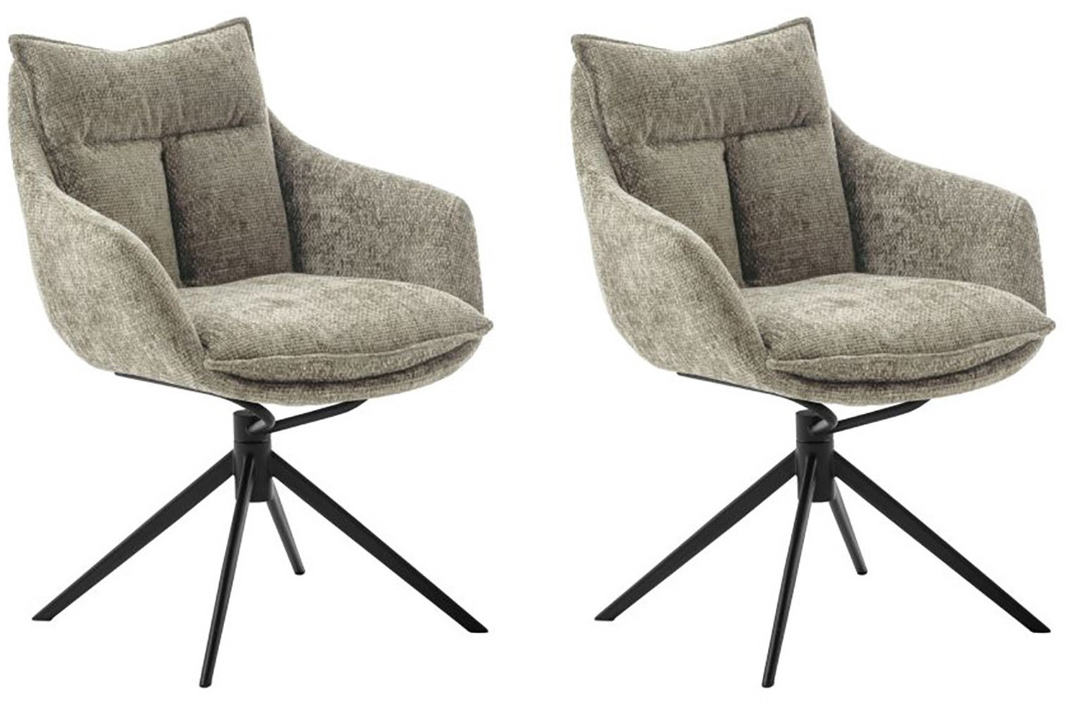 MCA furniture Esszimmerstuhl "PARKER", Strukturstoff, (2er-Set), drehbar 36 günstig online kaufen
