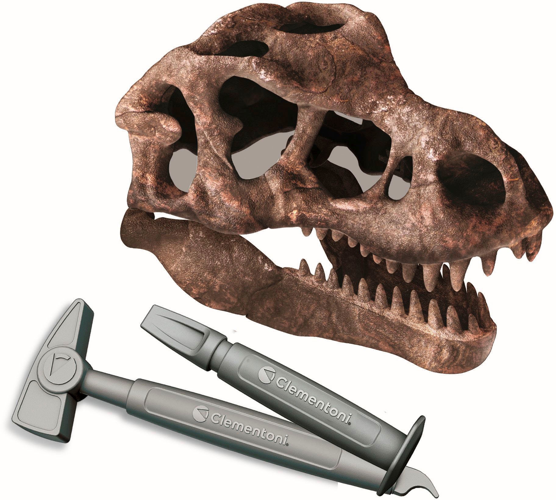 Clementoni® Experimentierkasten »Galileo, Ausgrabungs-Set Riesenschädel des T-Rex«, Made in Europe