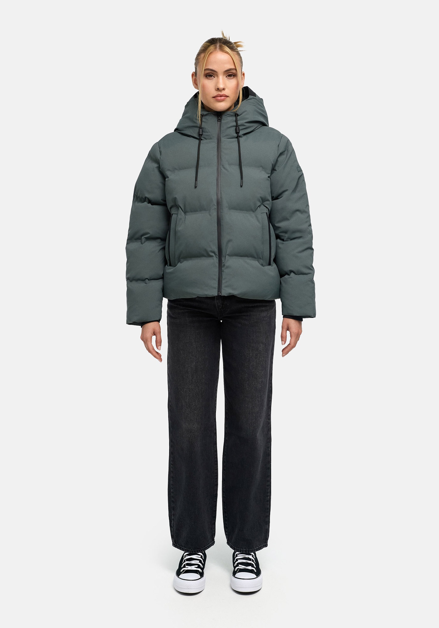 Marikoo "Paddie" mit Kapuze Winterjacke mit Kapuze und voluminöser Steppung
