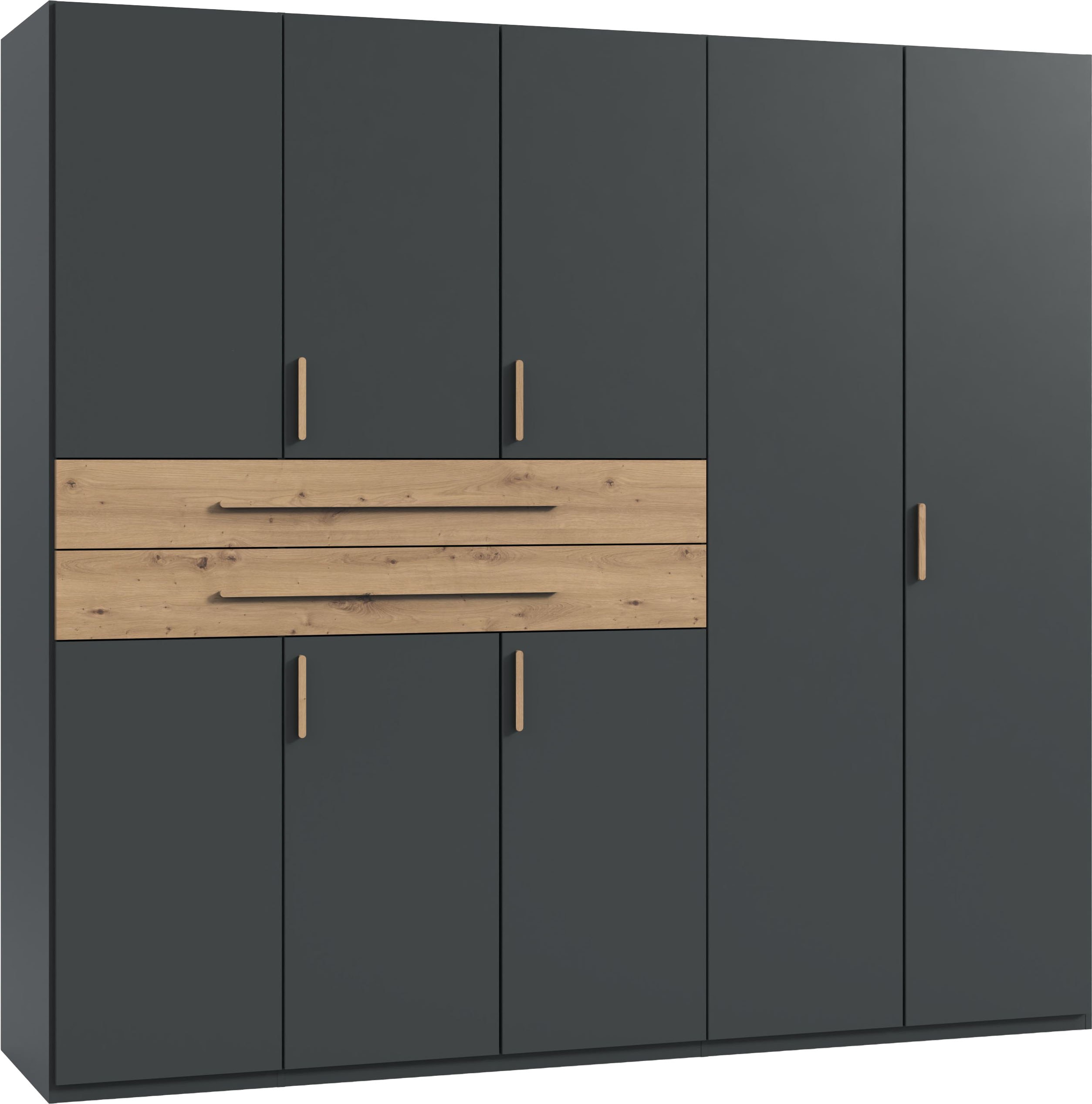 Wimex "Digit Kleiderschrank wahlweise mit oder ohne Spiegel" Schlafzimmer Schrank Bestseller im modernem Design, erhältlich in den Breiten 225cm oder 270cm (mit 8 oder 10 Türen)