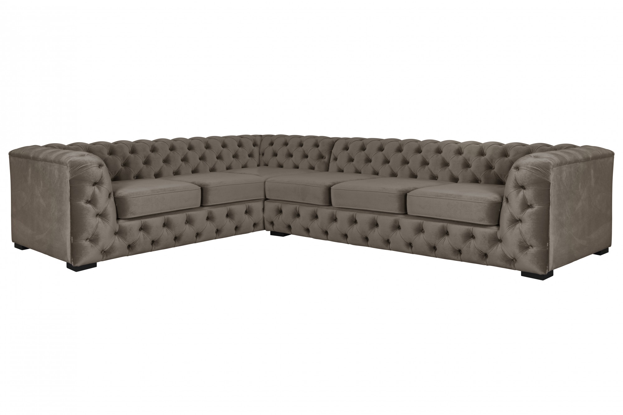 Home affaire Chesterfield-Sofa "KALINA L-Form" hochwertig Chesterfield-Ausf günstig online kaufen