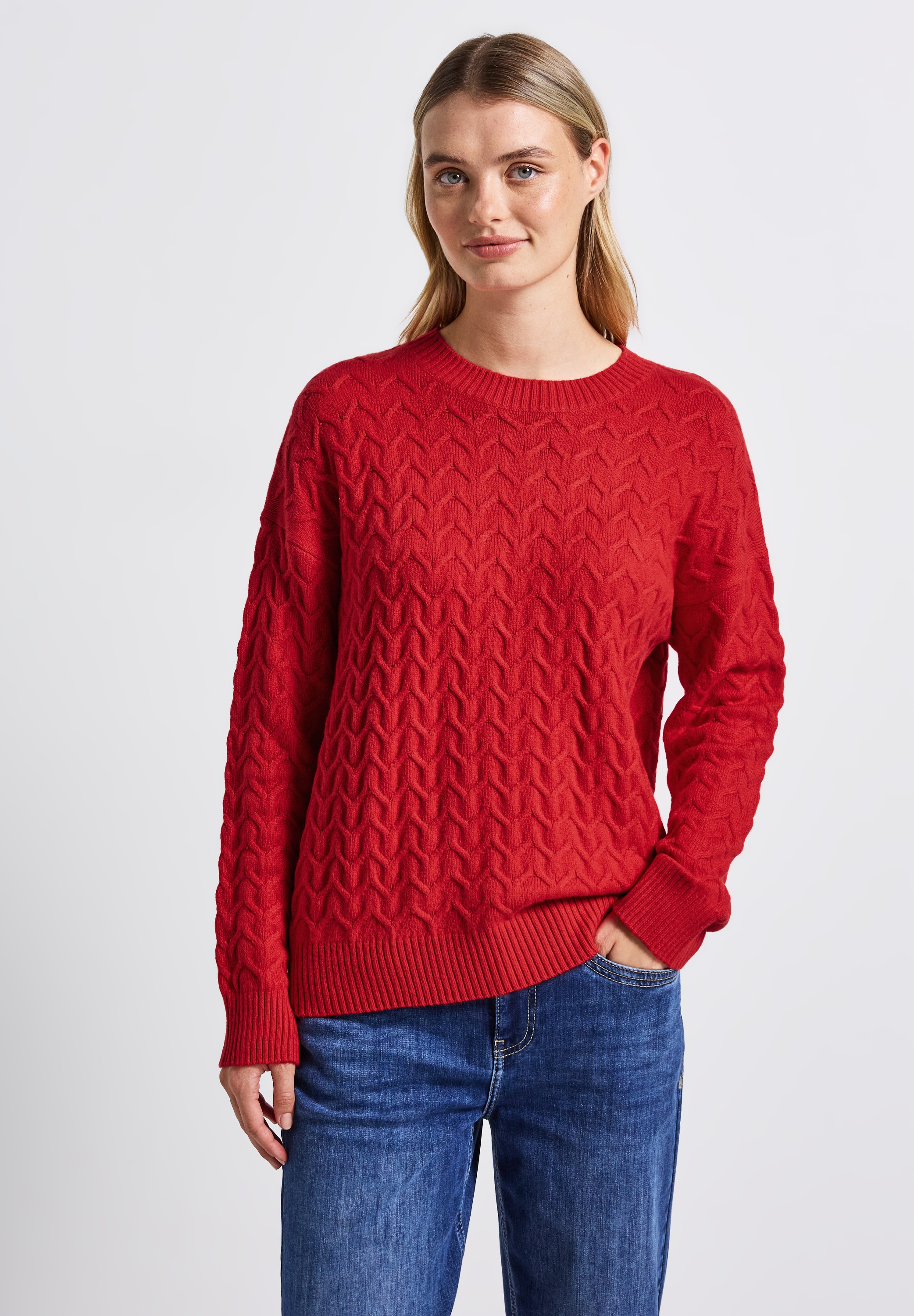 STREET ONE Strickpullover mit Rundhalsausschnitt günstig online kaufen