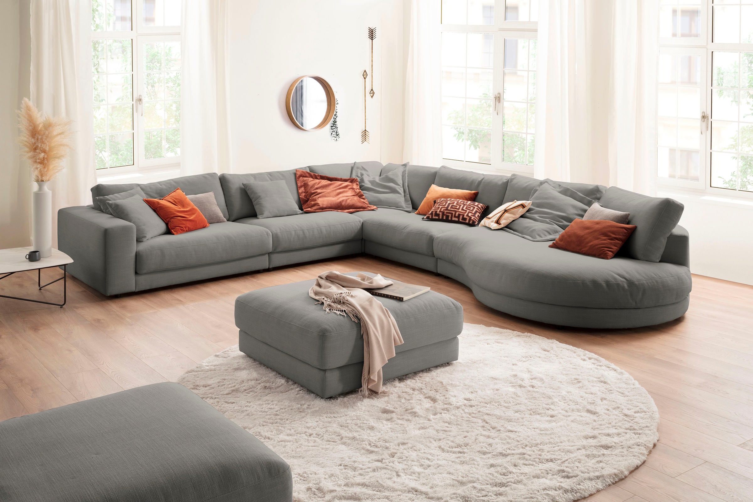 3C Candy Ecksofa »Enisa II, bequem und komfortabel, Mega Familiensofa, L-Form«, incl. 3 Flatterkissen, wahlweise mit Flecken-Schutz-Bezug Easy care