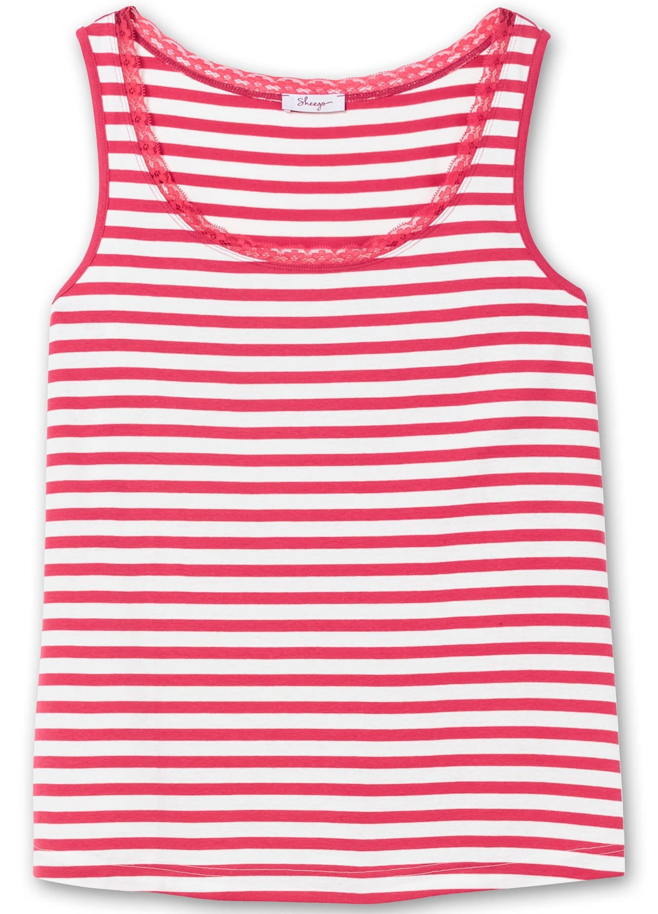 Sheego Tanktop Women Pink-Striped Size 56 3