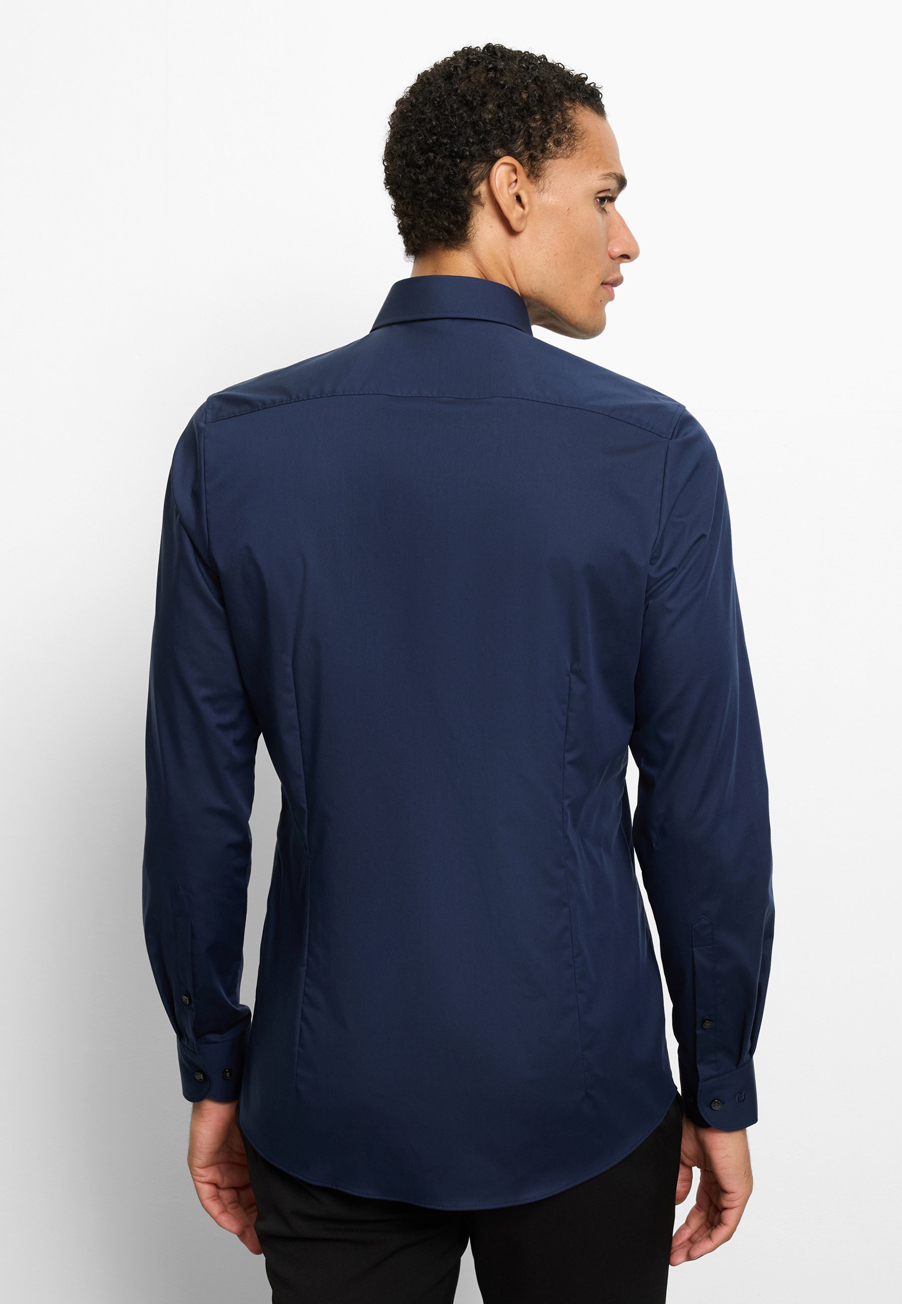 OLYMP Level Five Body Fit Men's Shirt Royal Kent Navy 40 9
