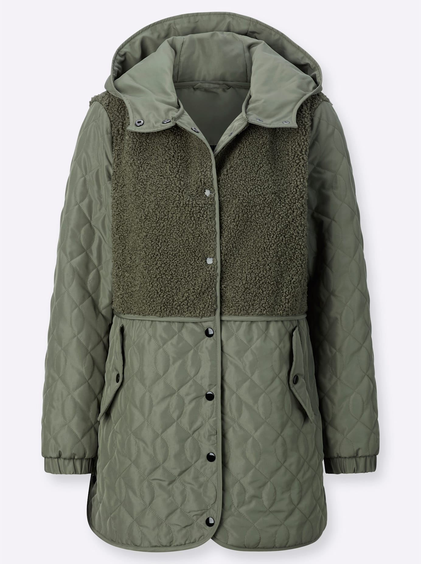 Classic Basics Steppjacke, mit Kapuze