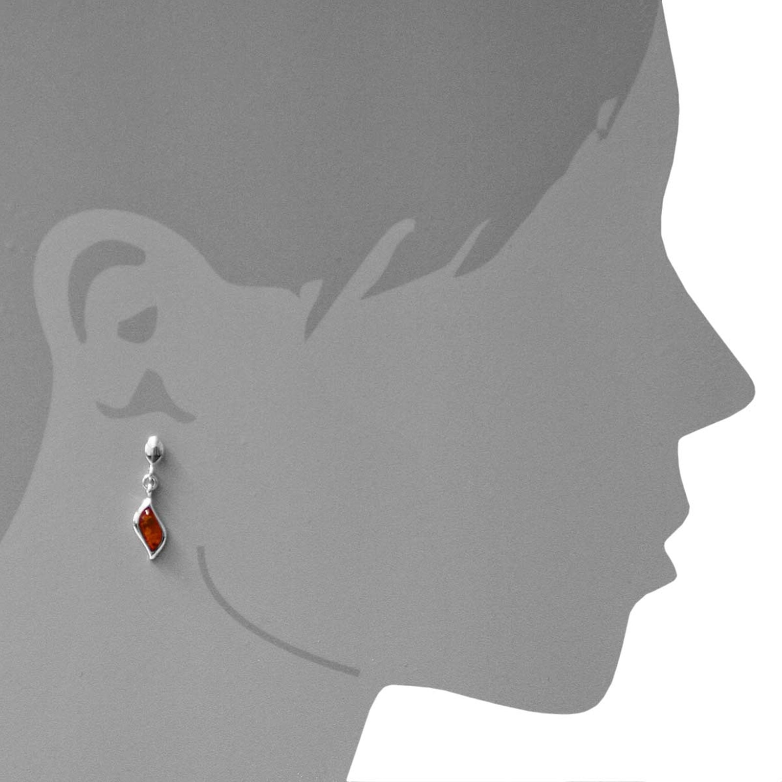 OSTSEE-SCHMUCK Paar Ohrhänger »- Fjella - Silber 925/000 - Bernstein«