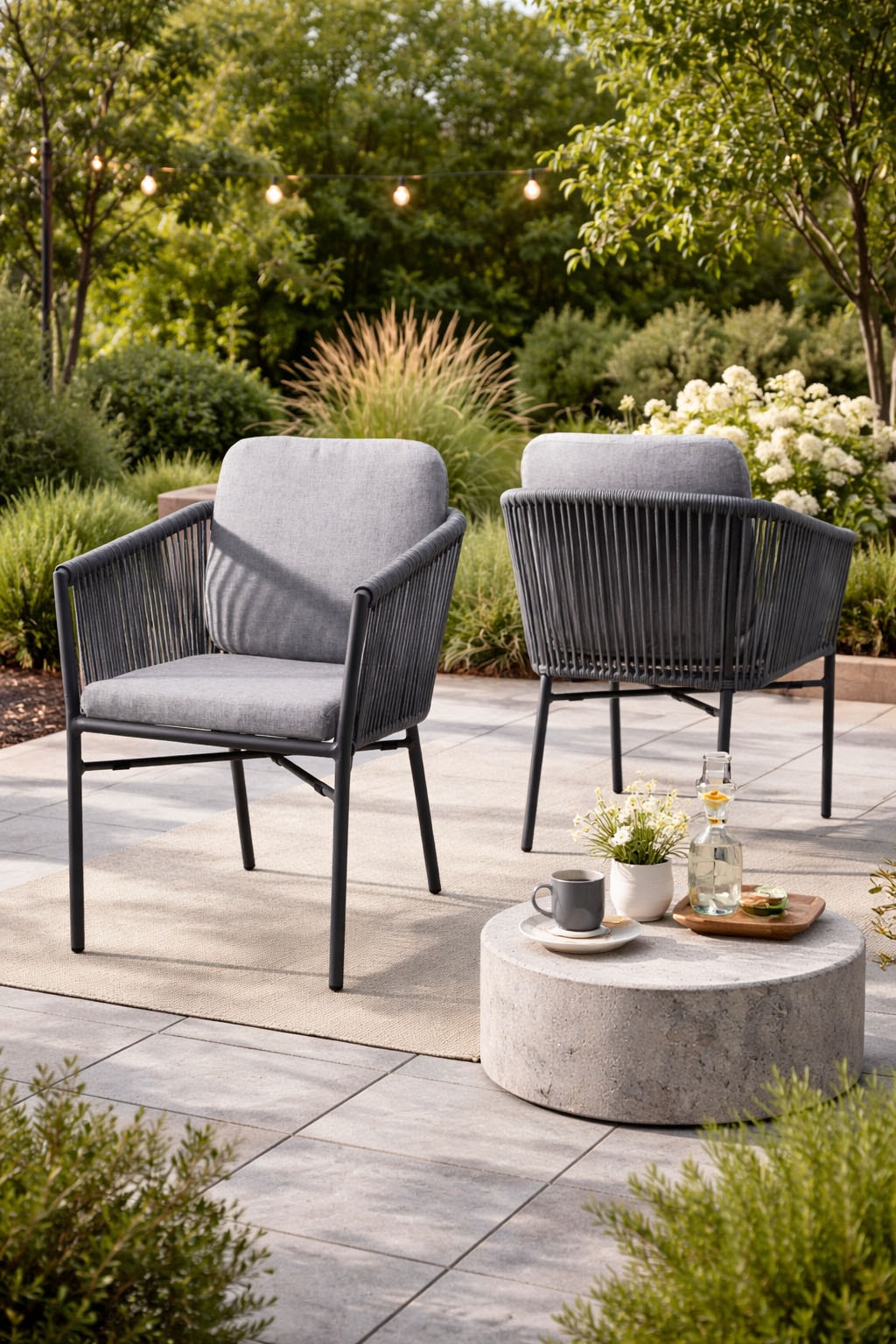 Destiny Gartensessel »LUCCA« Set, 2 Stk. tlg. Aluminium, Rope, inkl. Auflagen, stapelbar