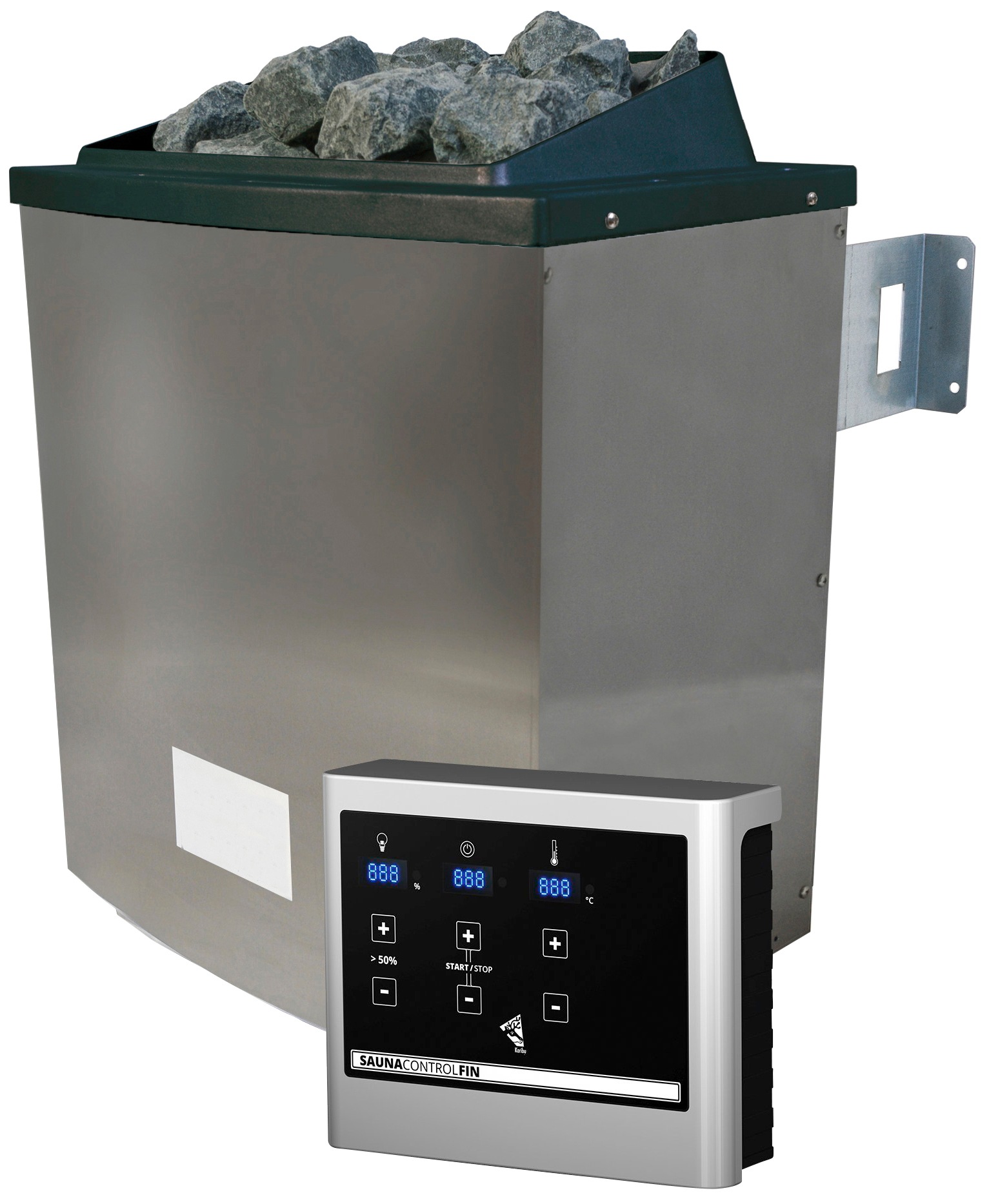 Karibu Sauna »Marit« Set,  Ofen 9 KW externe Strg easy