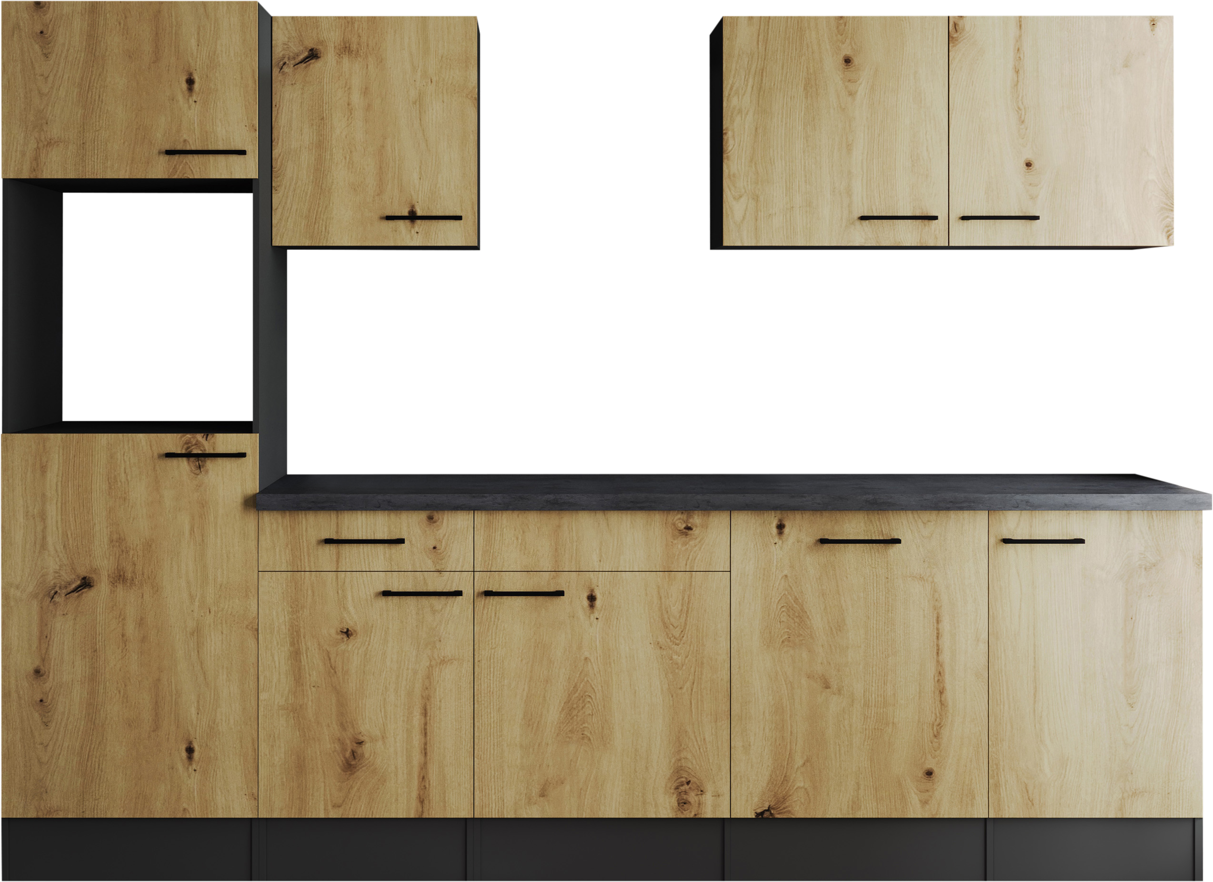 RESPEKTA Küchenzeile "Oliver" Breite 280 cm, 90 cm Arbeitshöhe, in exklusiv günstig online kaufen