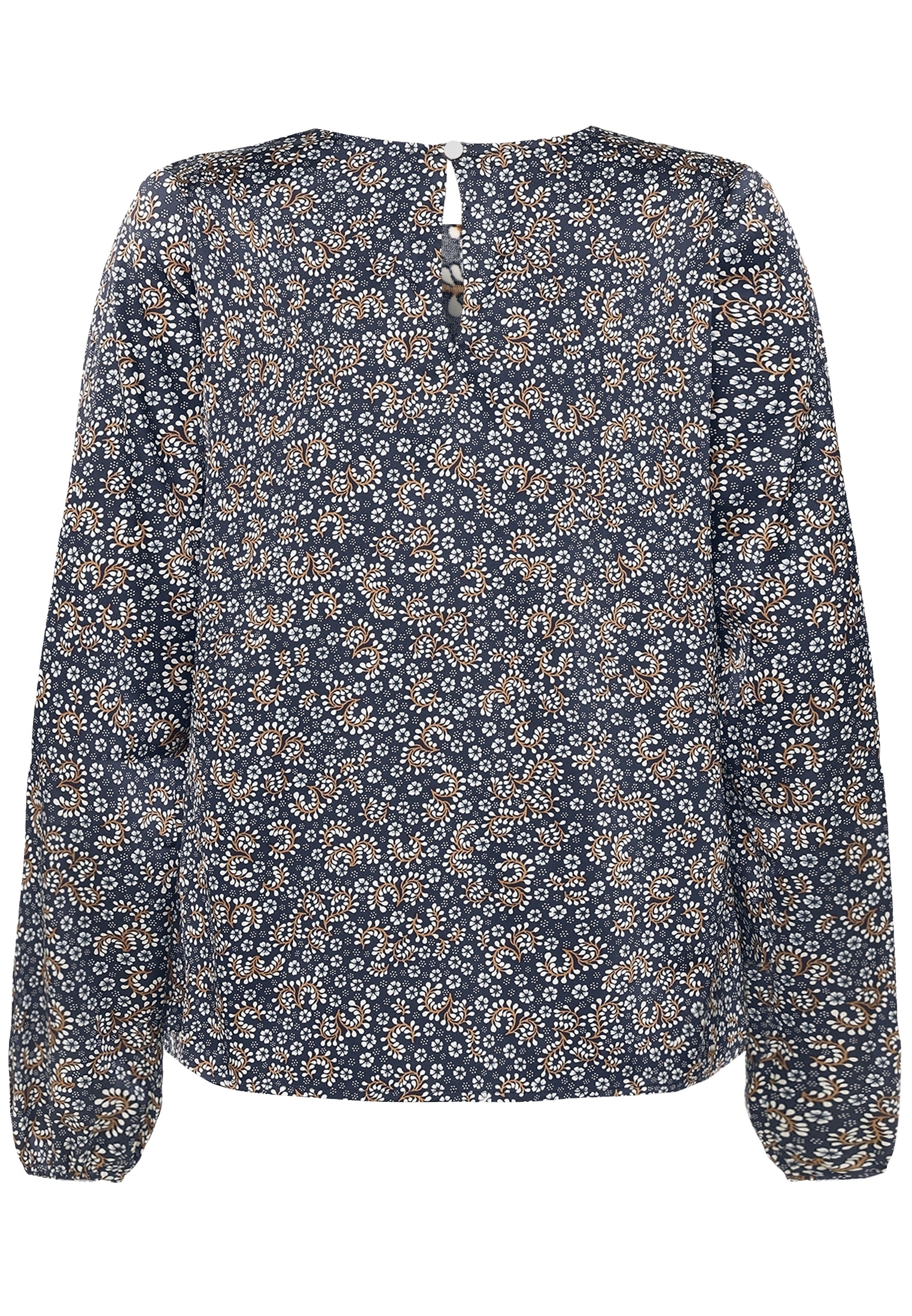Zero Satinbluse »Damen langarm mit Blumen«