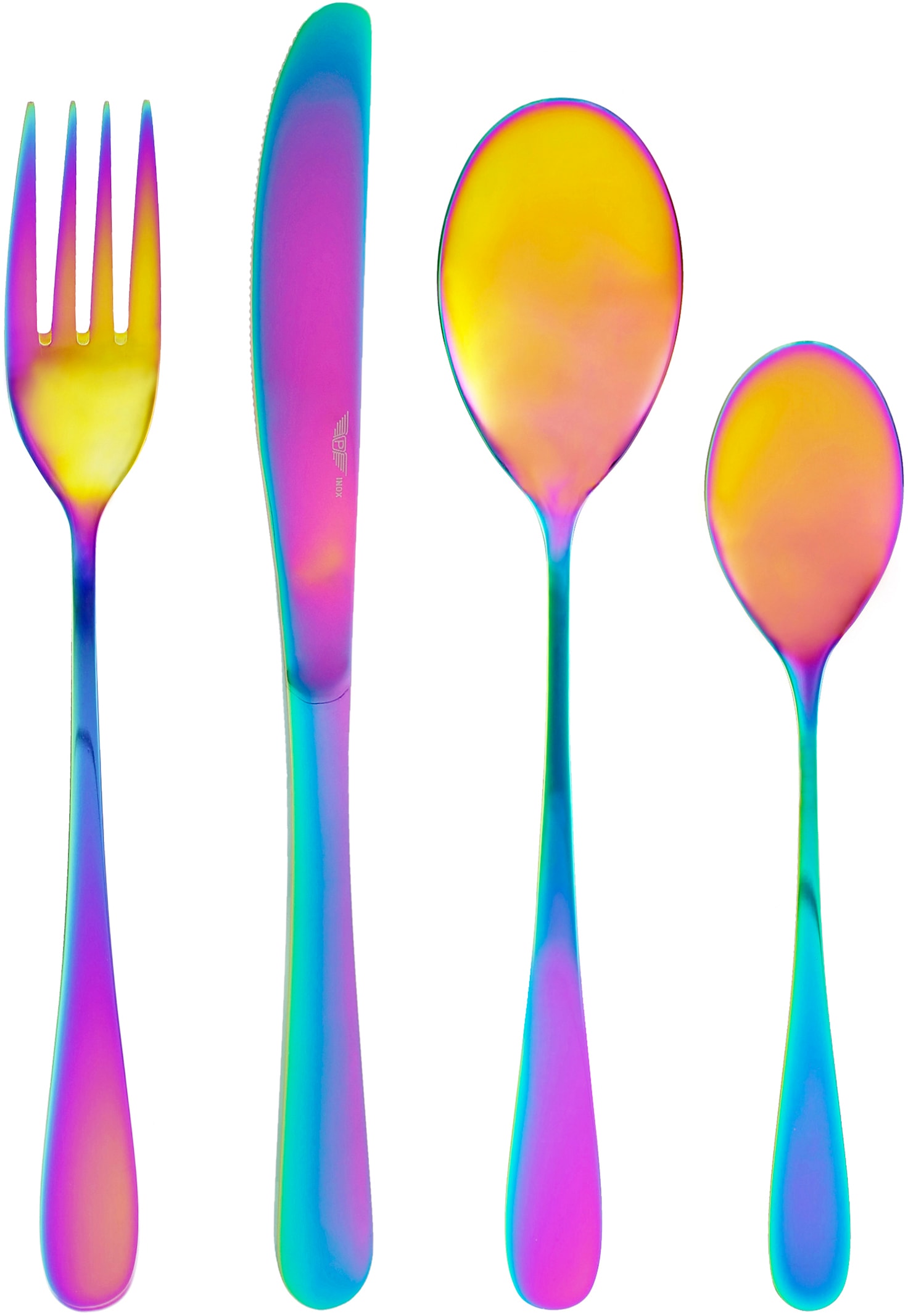 PINTINOX Besteck-Set "Princess RAINBOW" mit außergewöhnlichem Rainbow-Effek günstig online kaufen