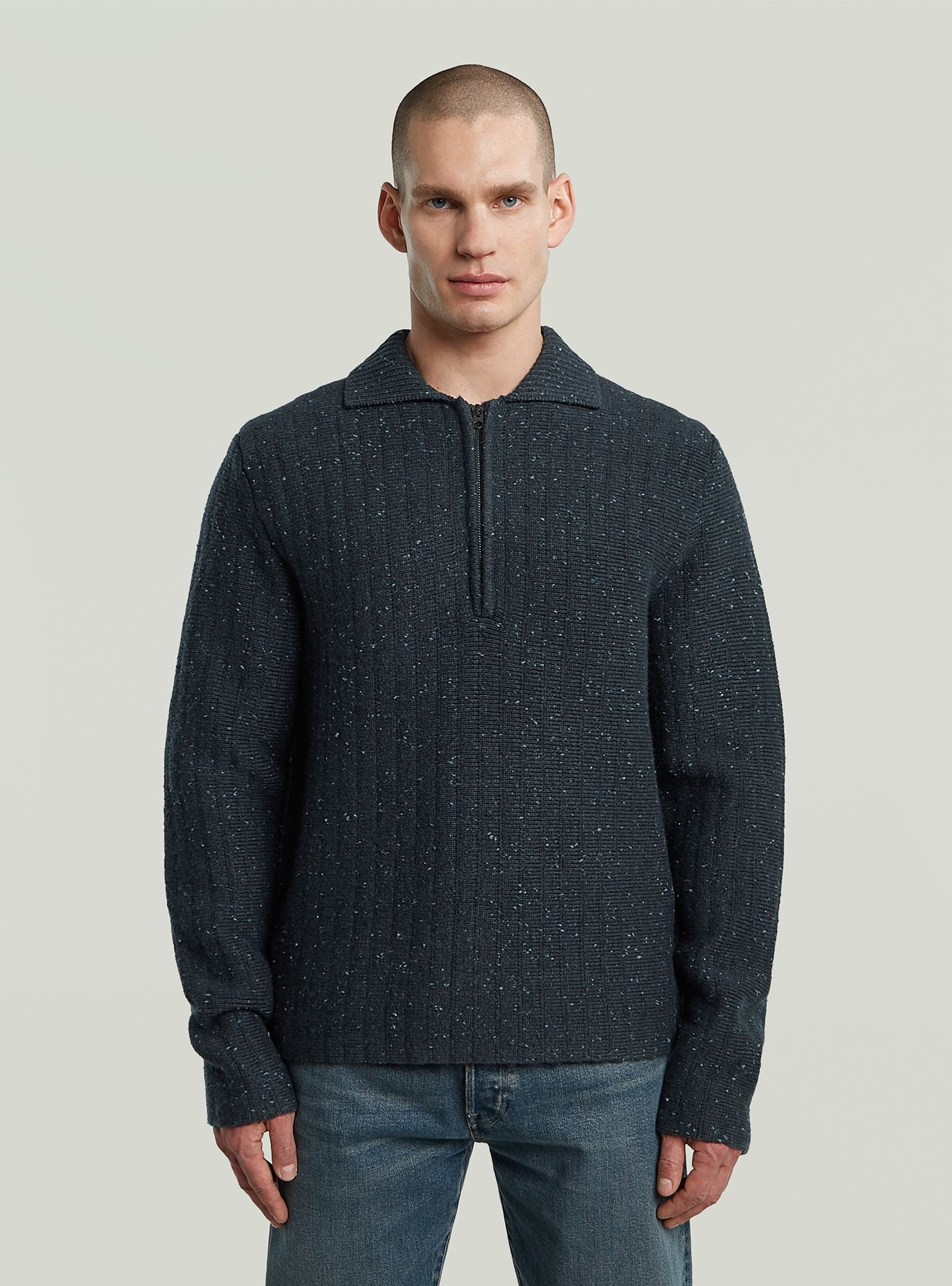 G-STAR Poloshirt "Polo Collar Half Zip Knit" günstig online kaufen