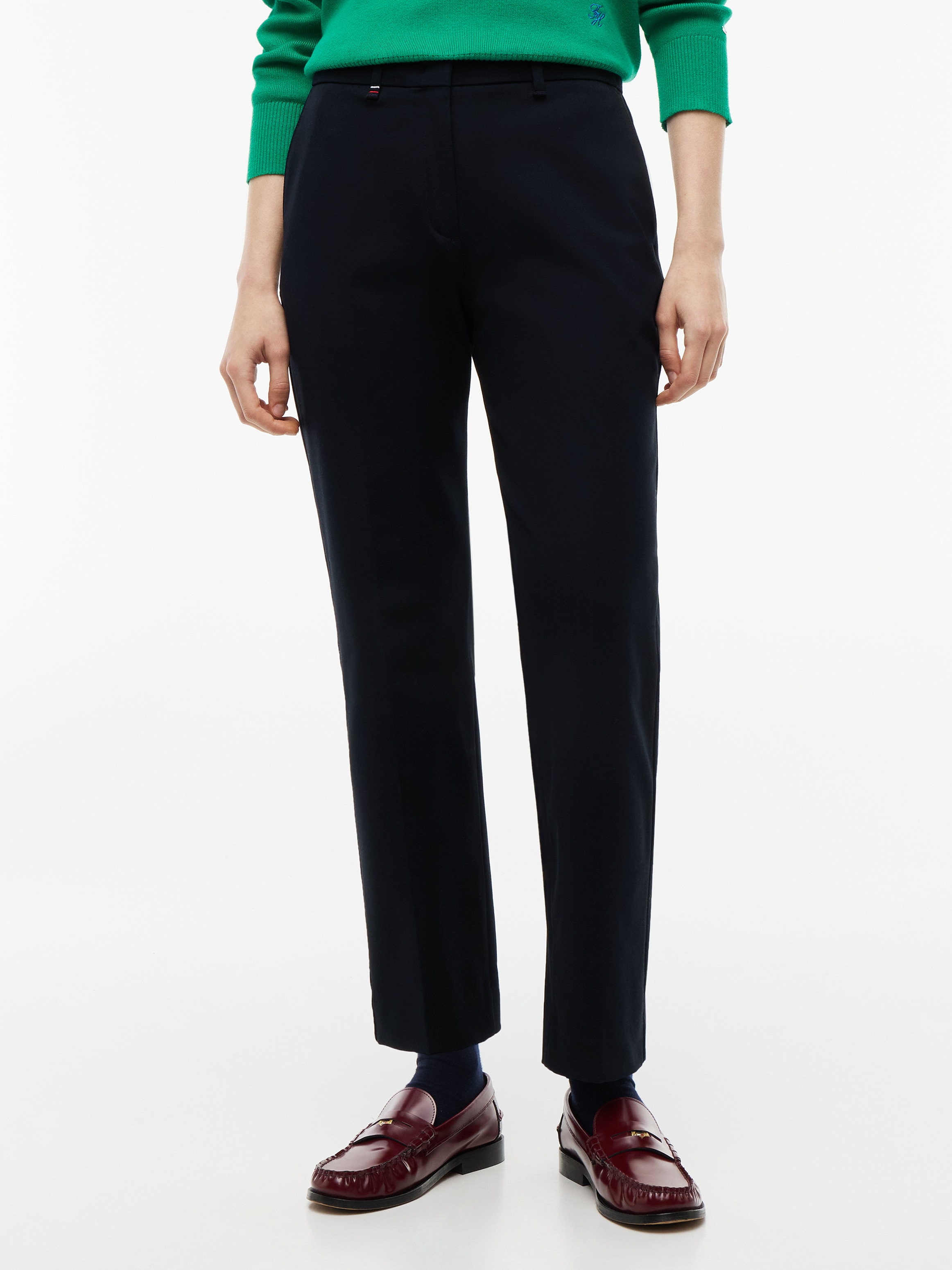Tommy Hilfiger Anzughose "GABARDINE SLIM STRAIGHT" Baumwollmischung, slim fit