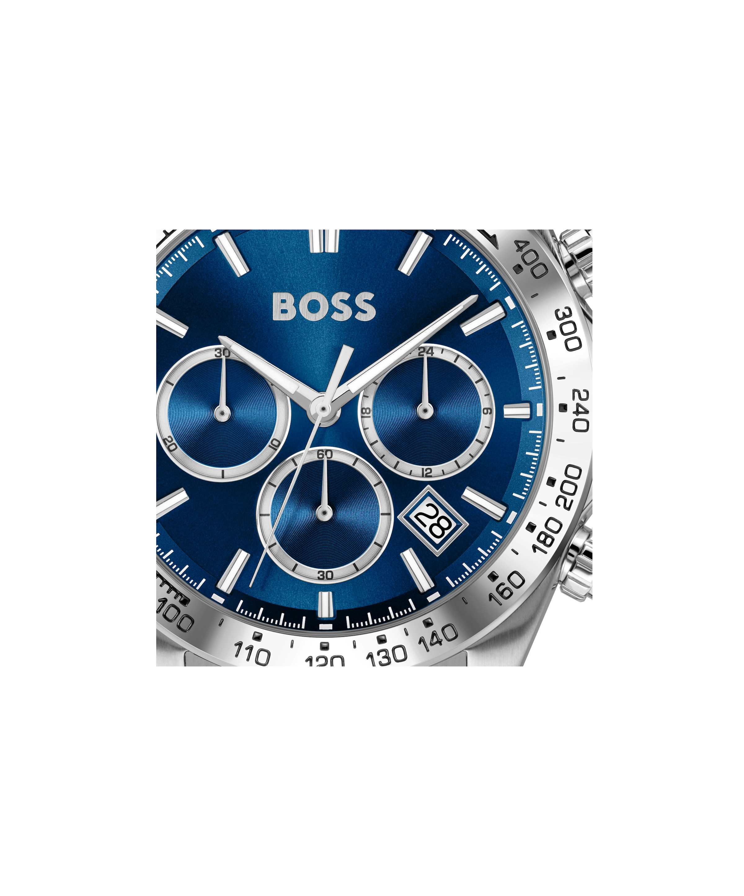 BOSS Chronograph »HERO 2.0« Quarzuhr, Armbanduhr, Herrenuhr, Edelstahlarmband, analog, Tag