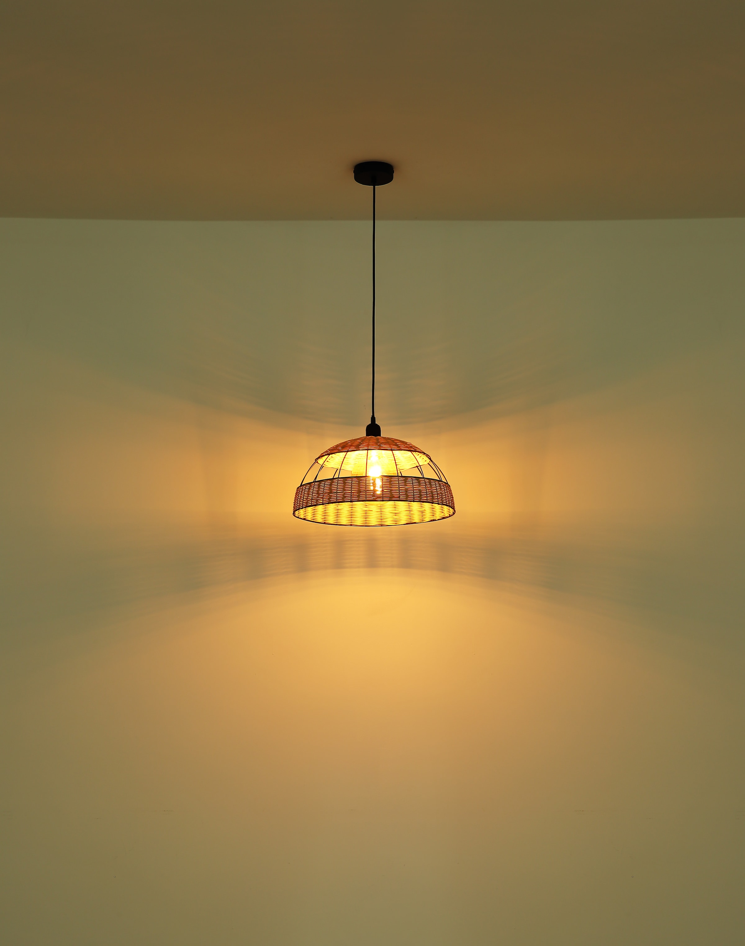 GLOBO LIGHTING Hängeleuchte »STRAHLER« E27 1 Stk. Hängeleuchte für Esszimmer Rattan
