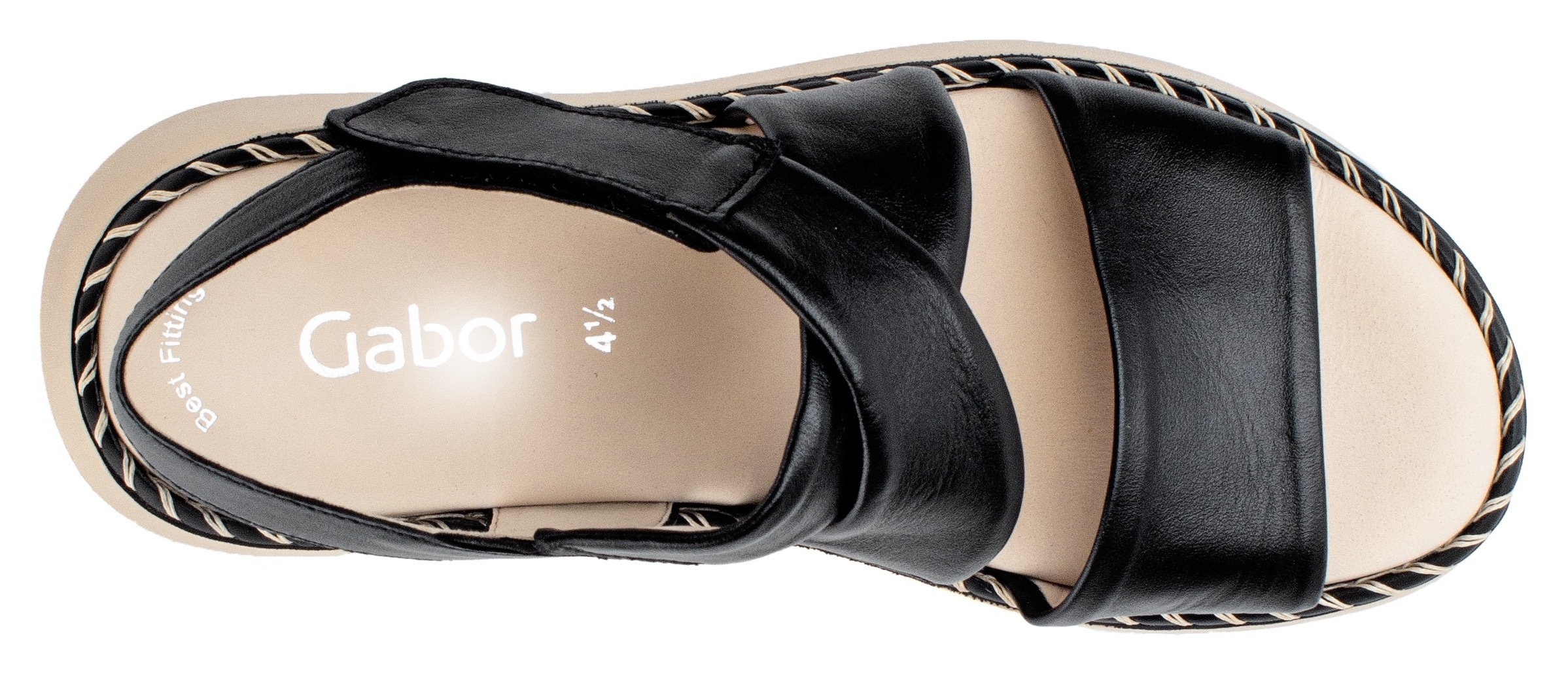 Gabor Sandalette, Plateau, Sommerschuh, Rimchensandale mit Best Fitting-Ausstattung