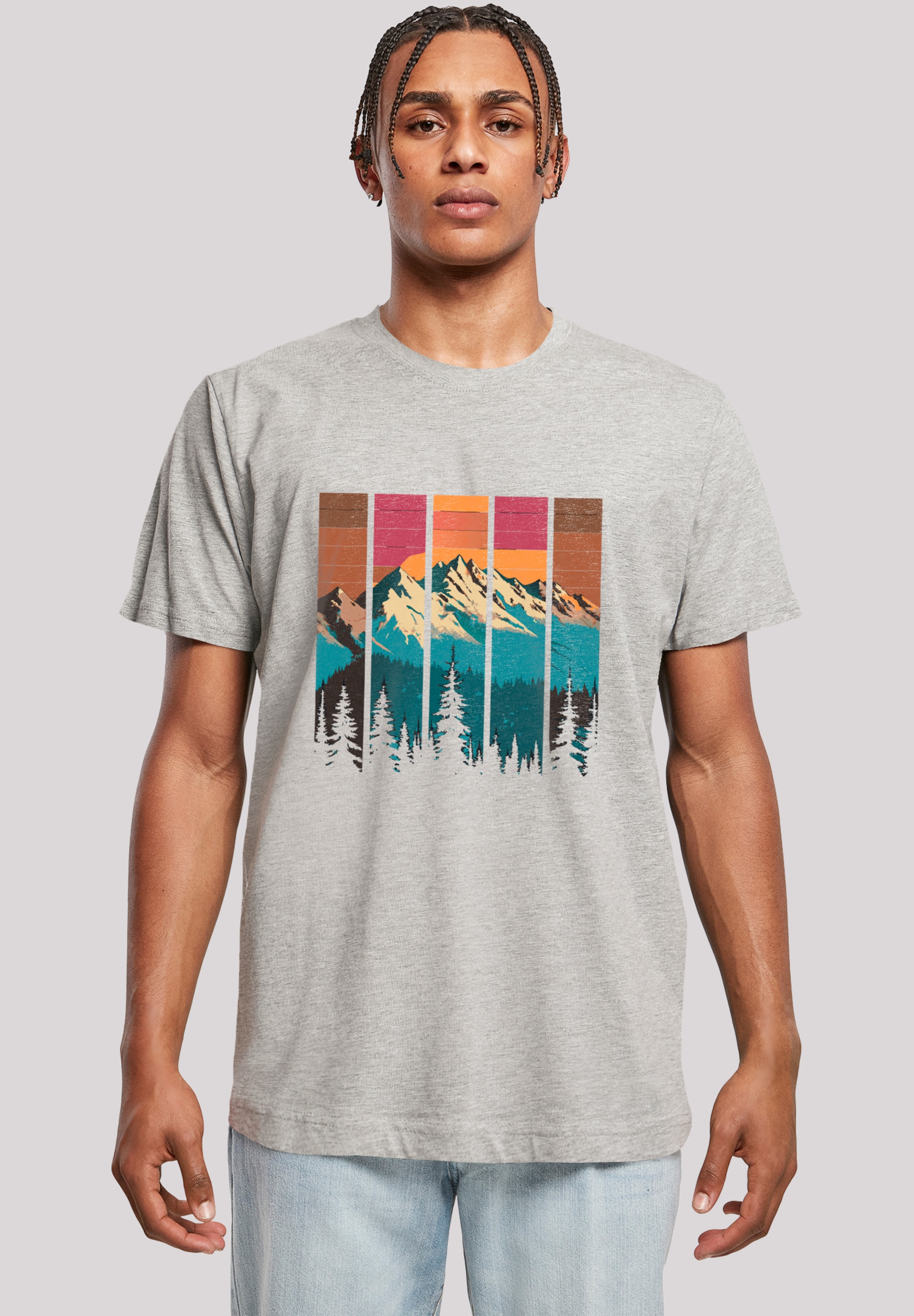 F4NT4STIC T-Shirt "Berg Sonnenuntergang Retro", Premium Qualität günstig online kaufen