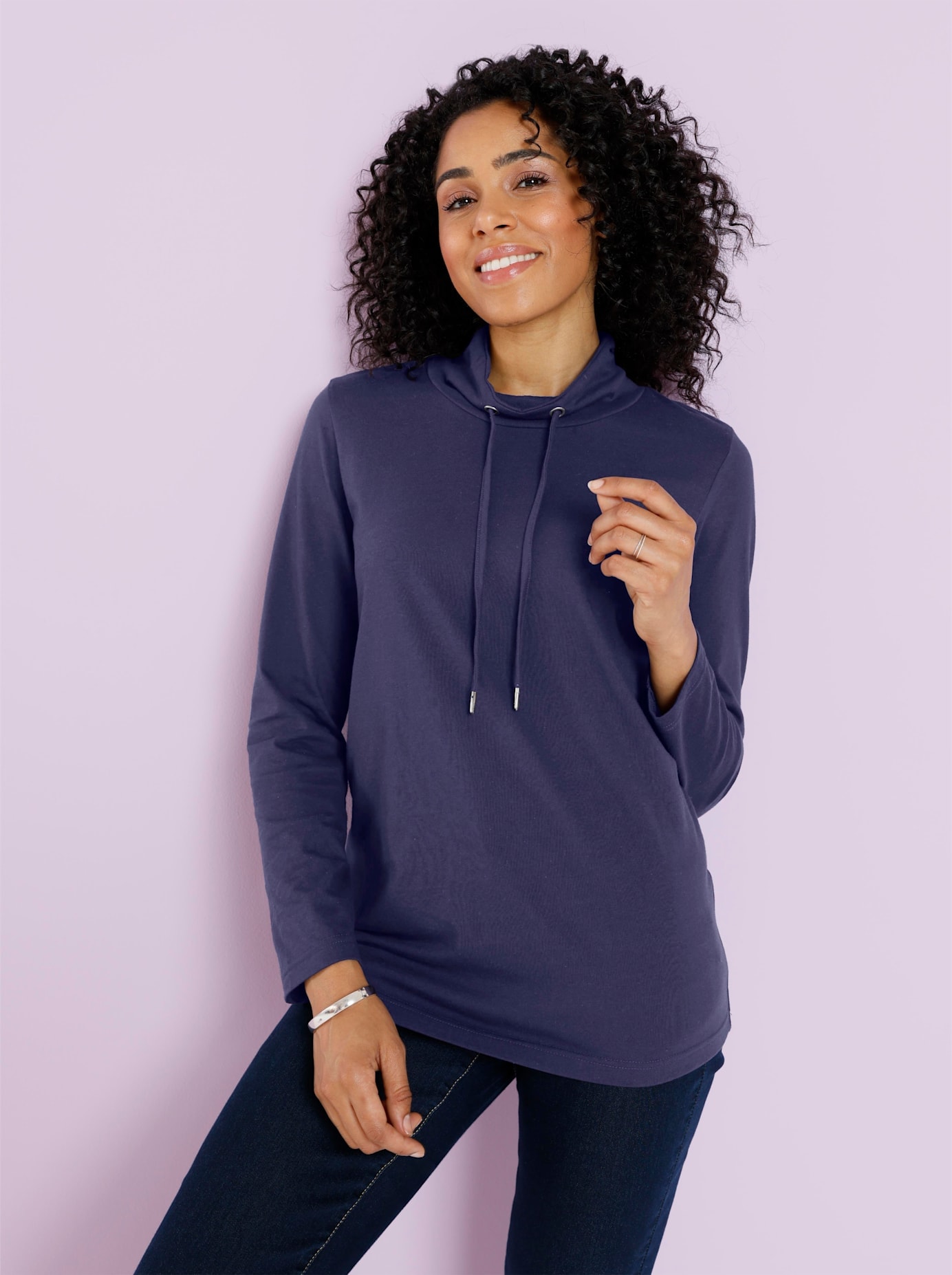 Classic Basics Stehkragenshirt "Langarm-Shirt", (1 tlg.) günstig online kaufen