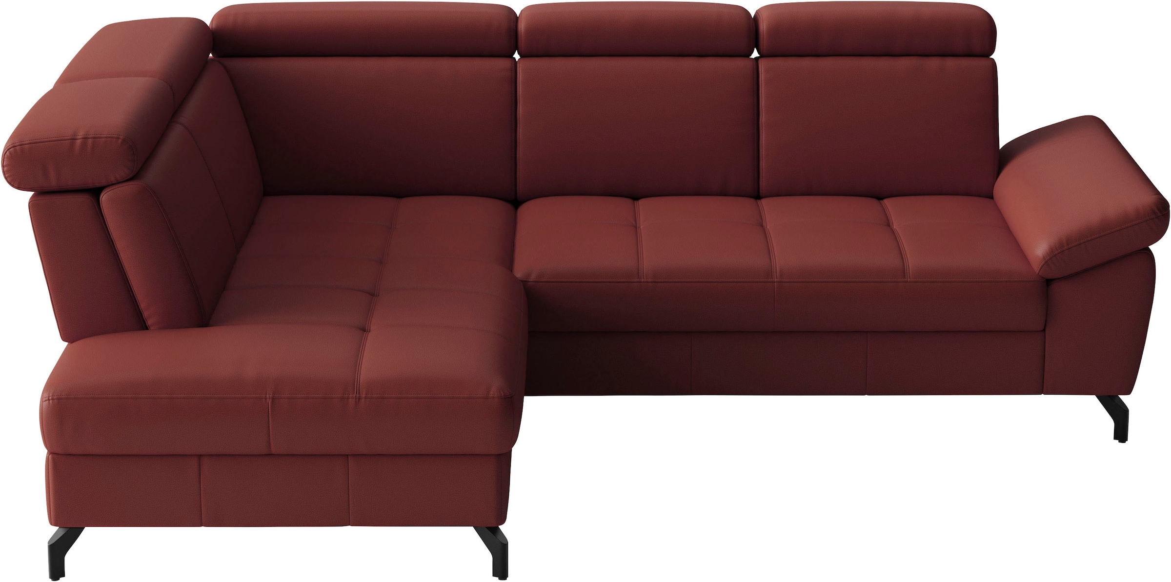 sit&more Ecksofa "Vanity L-Form, B: 254 cm, Leder" Inkl.Sitz-,Kopf-und Armteilverstellung