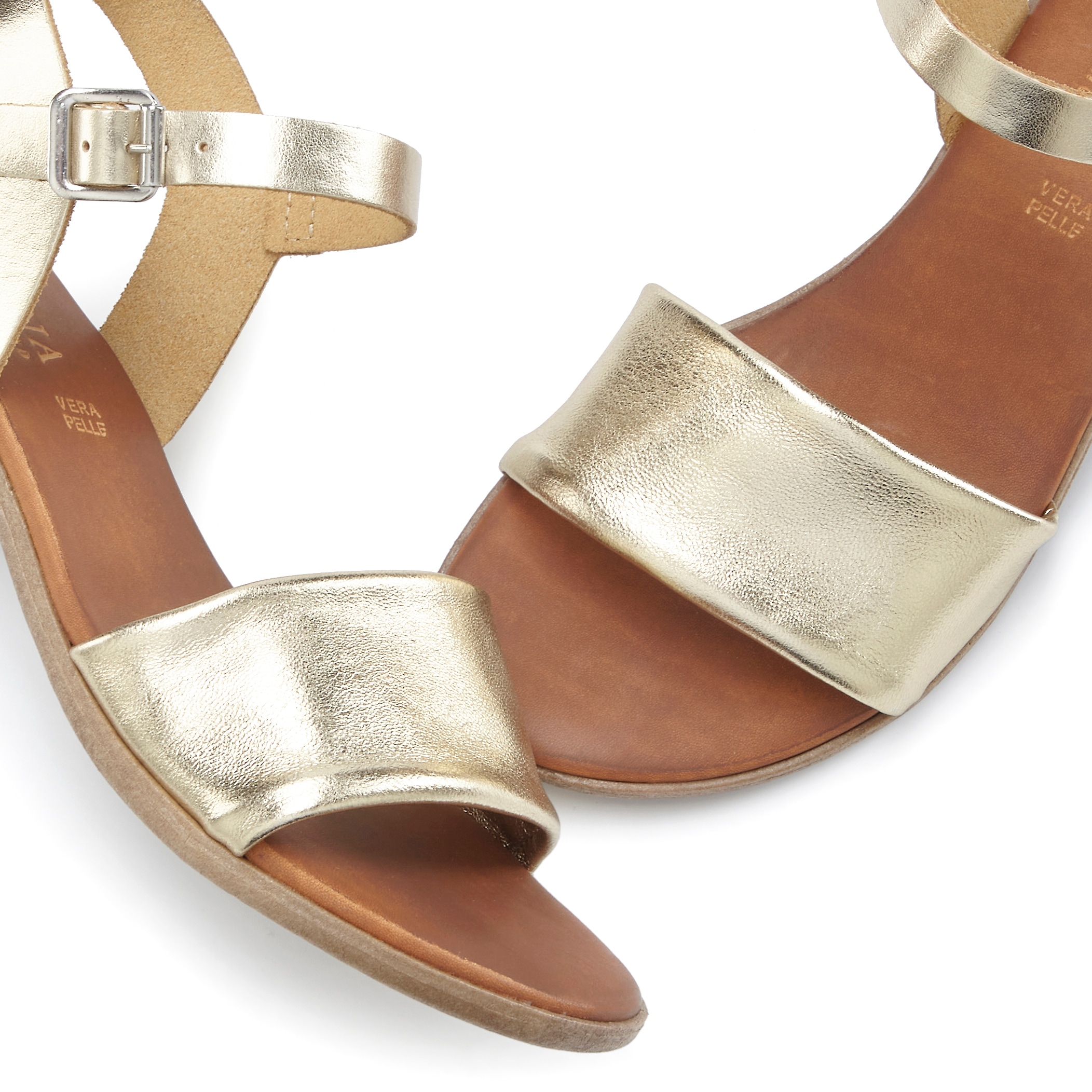 LASCANA Sandalette »Riemchensandalette, Sandale, Sommerschuh«, aus Leder mit Blockabsatz