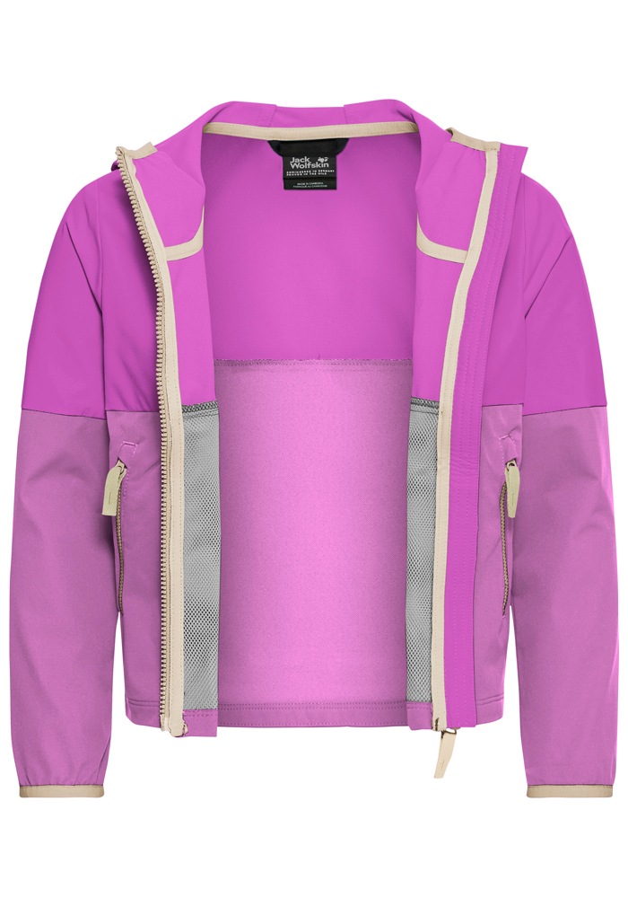 Jack Wolfskin Softshelljacke »SANDBIRD HOODED JKT K« Winddicht, atmungsaktiv, Übergangsjacke
