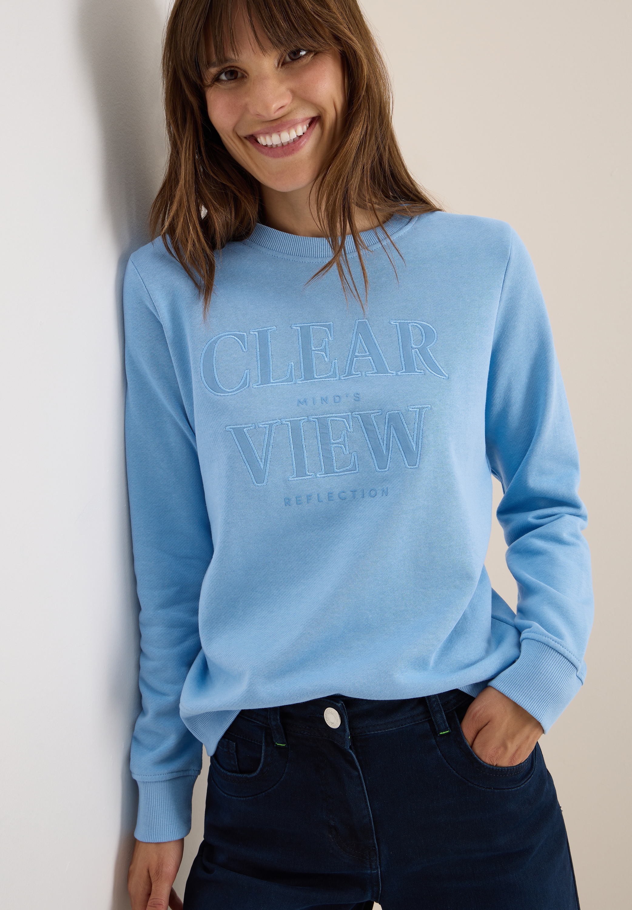 Cecil Sweatshirt mit Wording Artwork günstig online kaufen